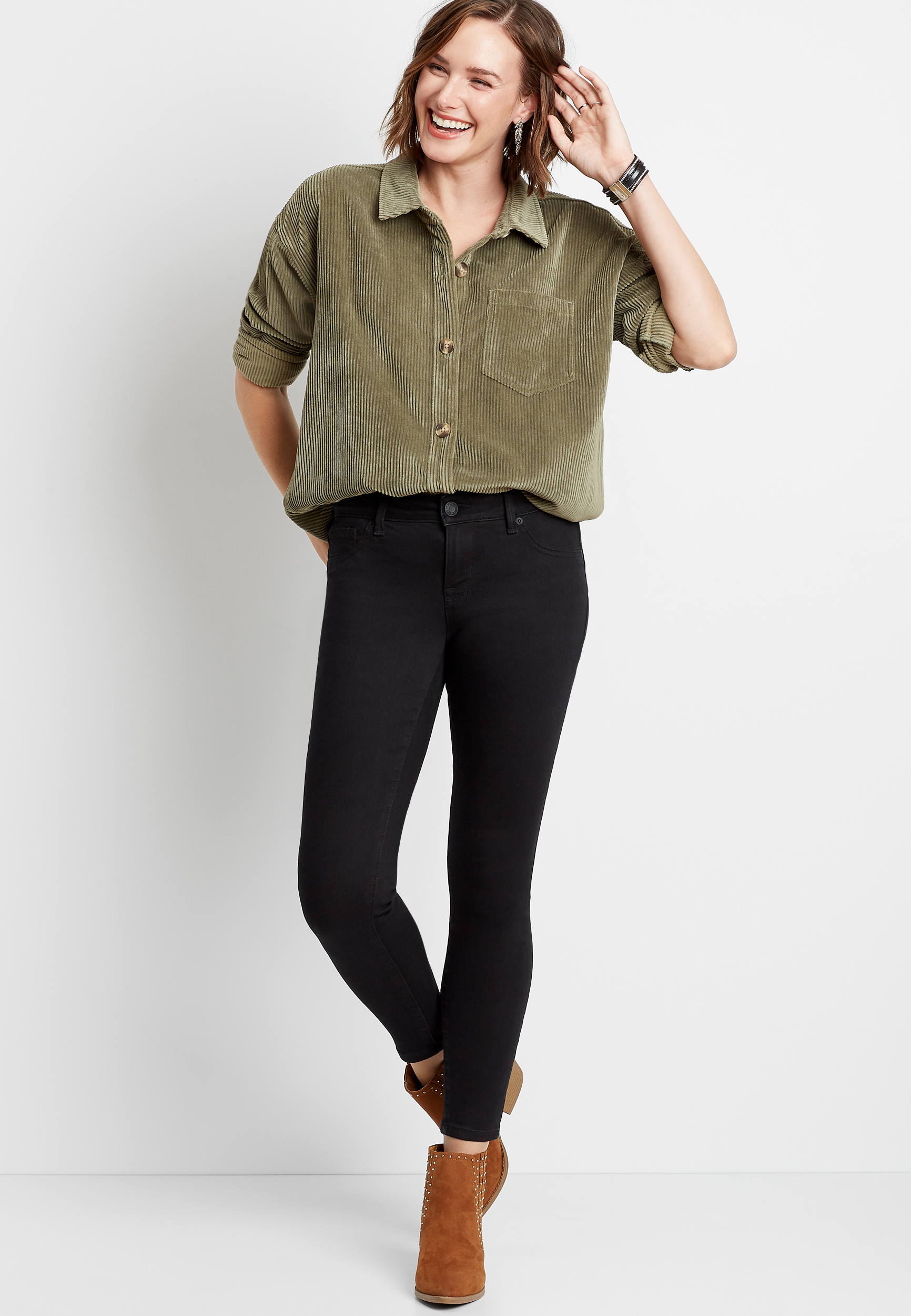 High Rise Skinny Jeans for Women - Mott & Bow