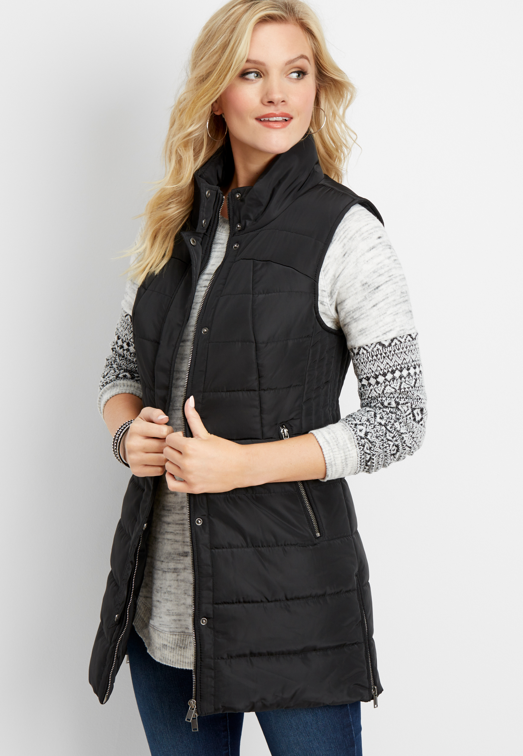 Flovey Womens Long Vest Black Long Puffer Vest Coat Hooded Sleeveless  Pockets Quilted Vest Outdoor Jacket : : Clothing, Shoes &  Accessories