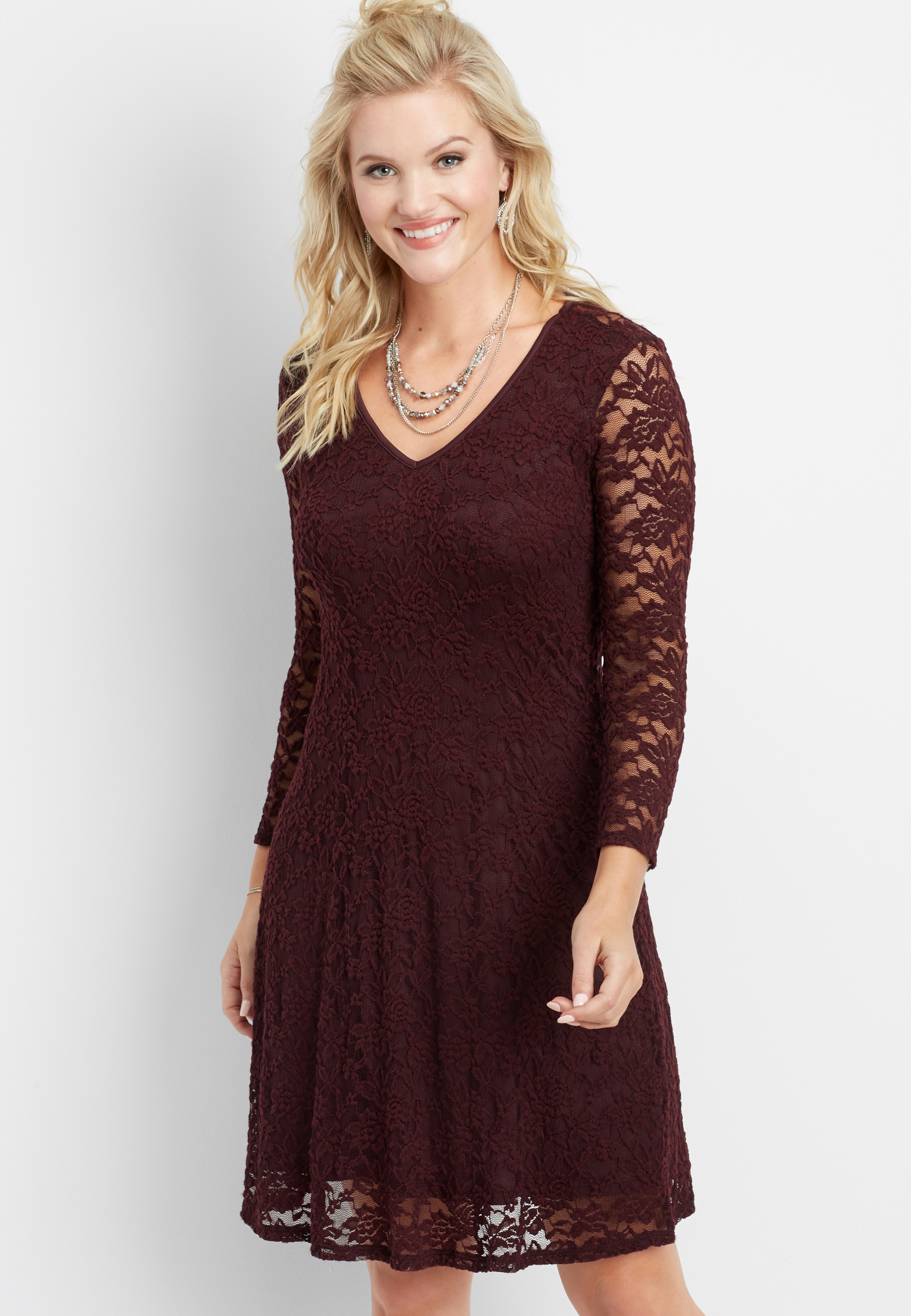 maurices maroon dress