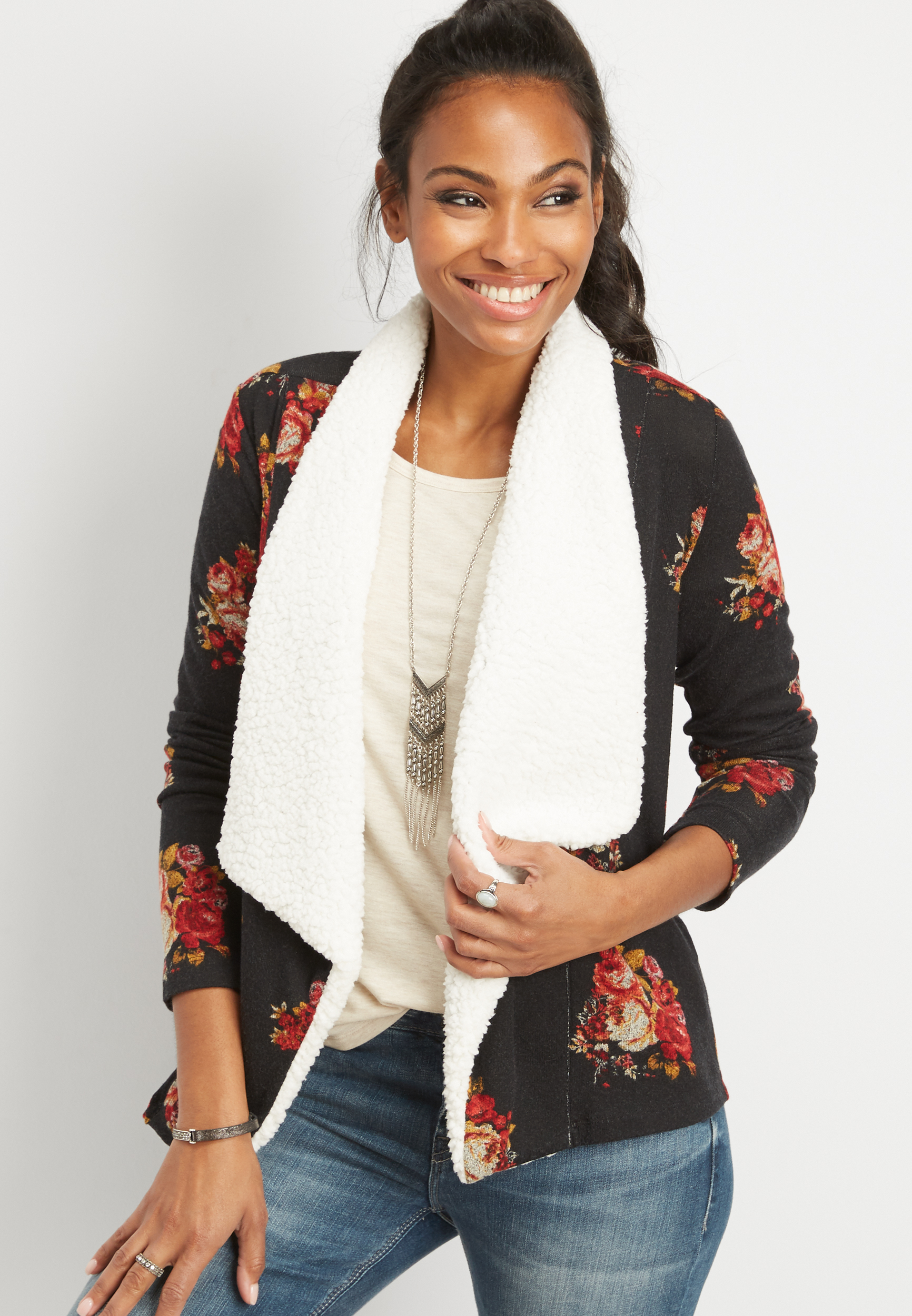 Maurices 2025 floral cardigan