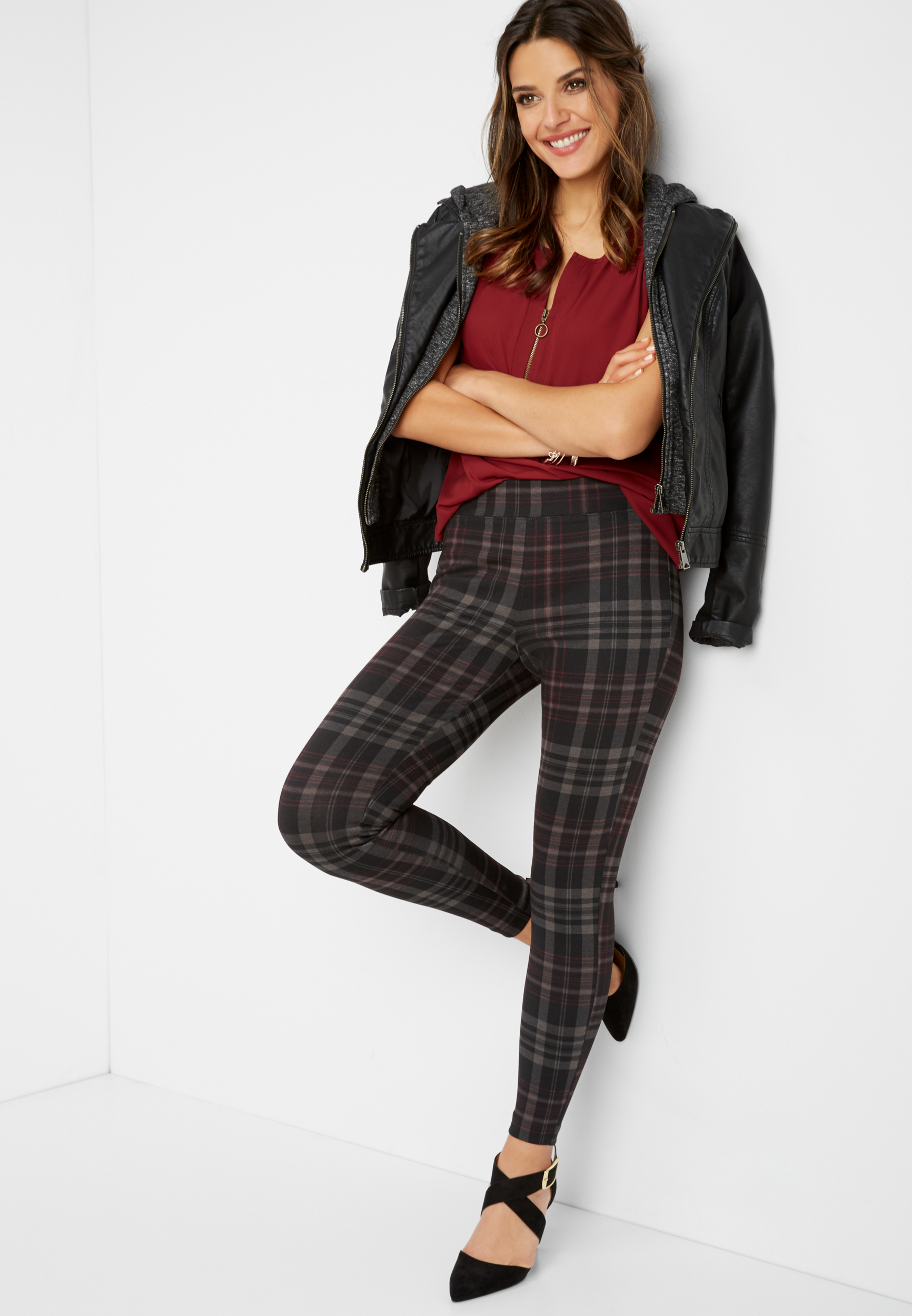 Maurices plaid sale pants