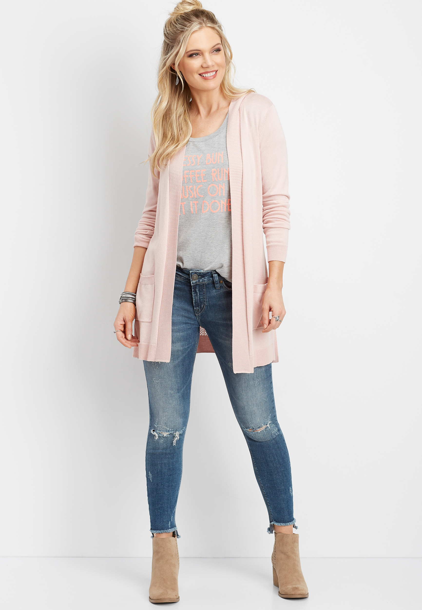 Hooded cardigans with pockets hot sale