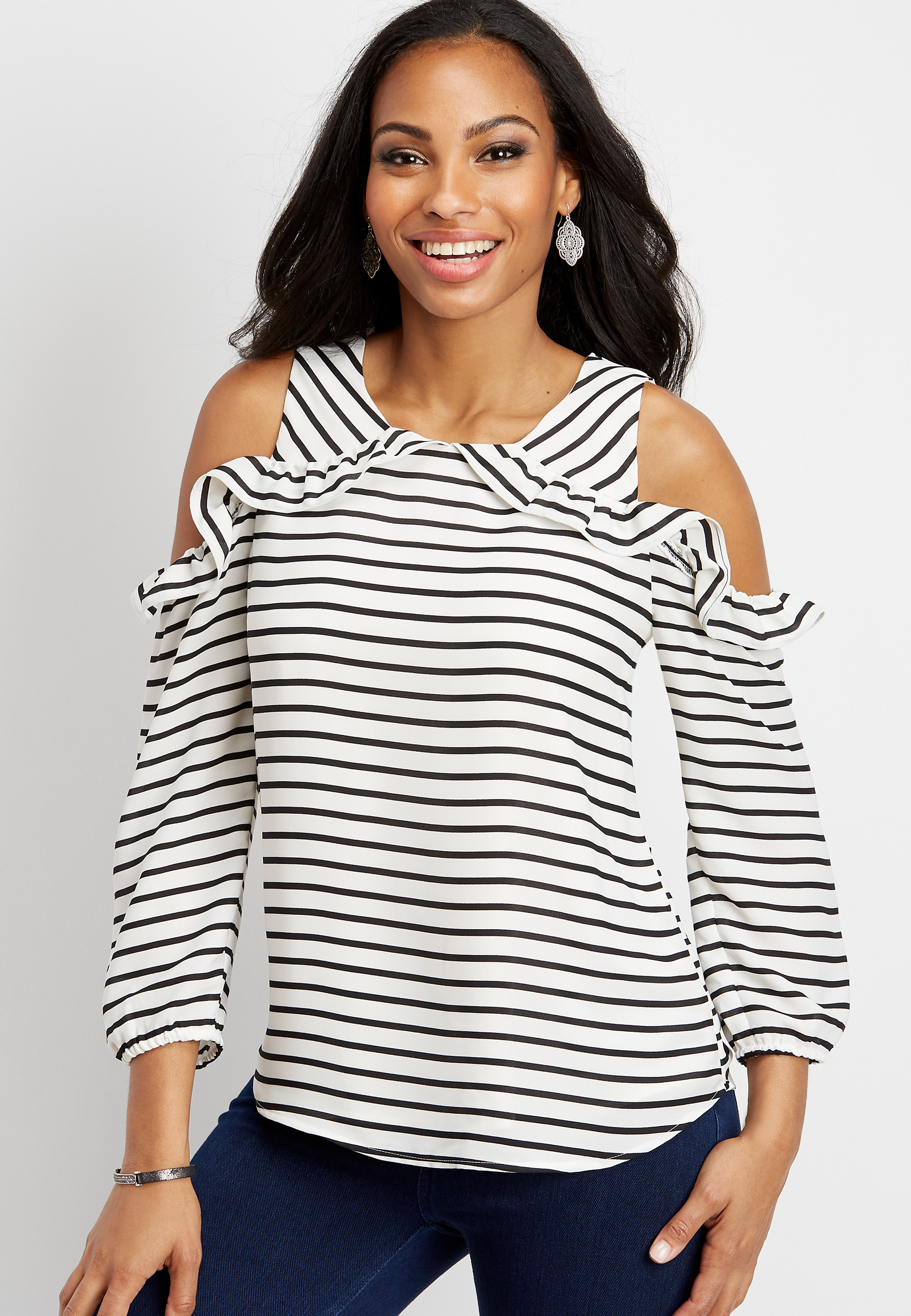 Cold shoulder tops store maurices