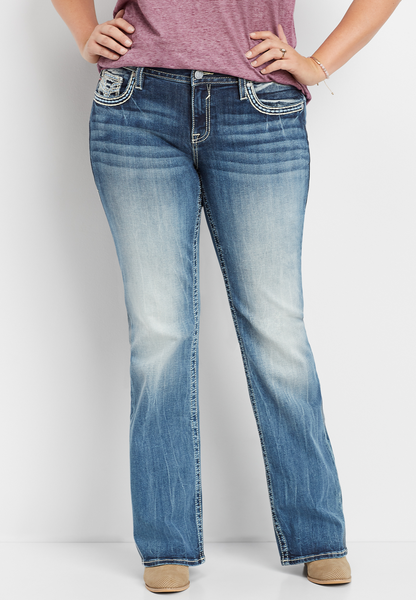 plus size stretch bootcut jeans