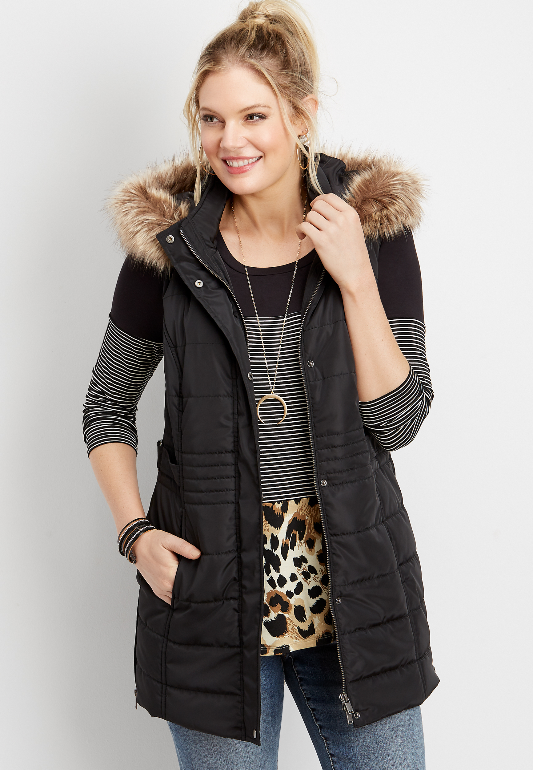 Maurices long 2025 puffer vest