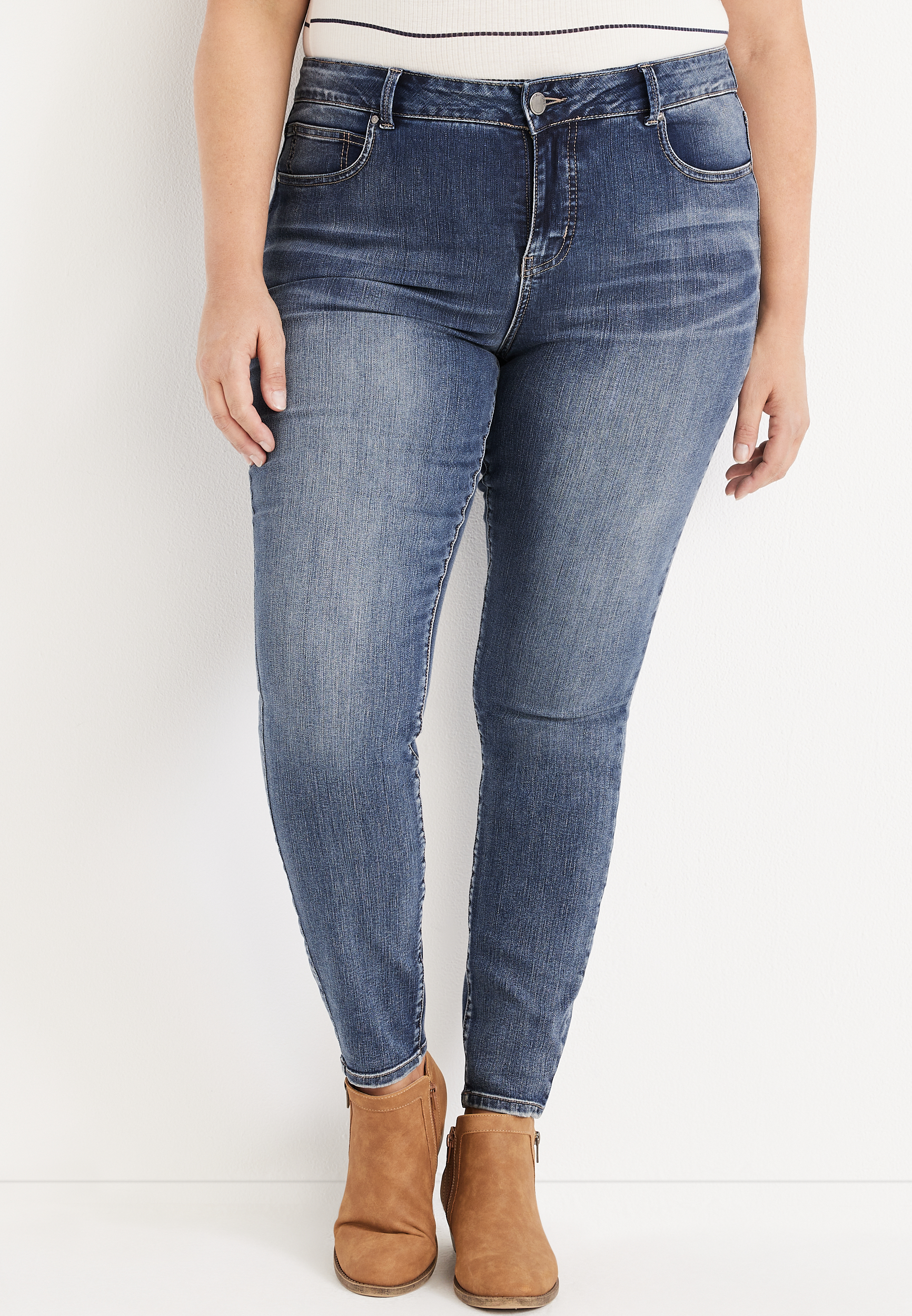 Plus Size m jeans by maurices™ Everflex™ Super Skinny High Rise Stretch Jean