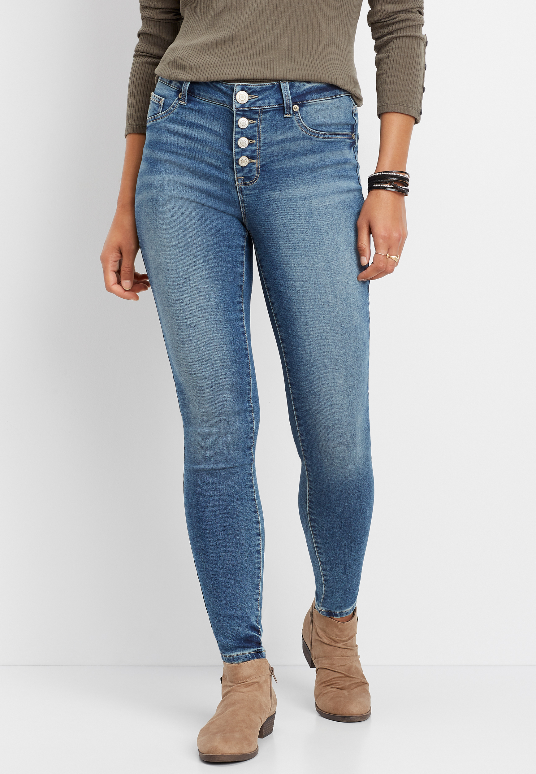 super soft high waisted jeans