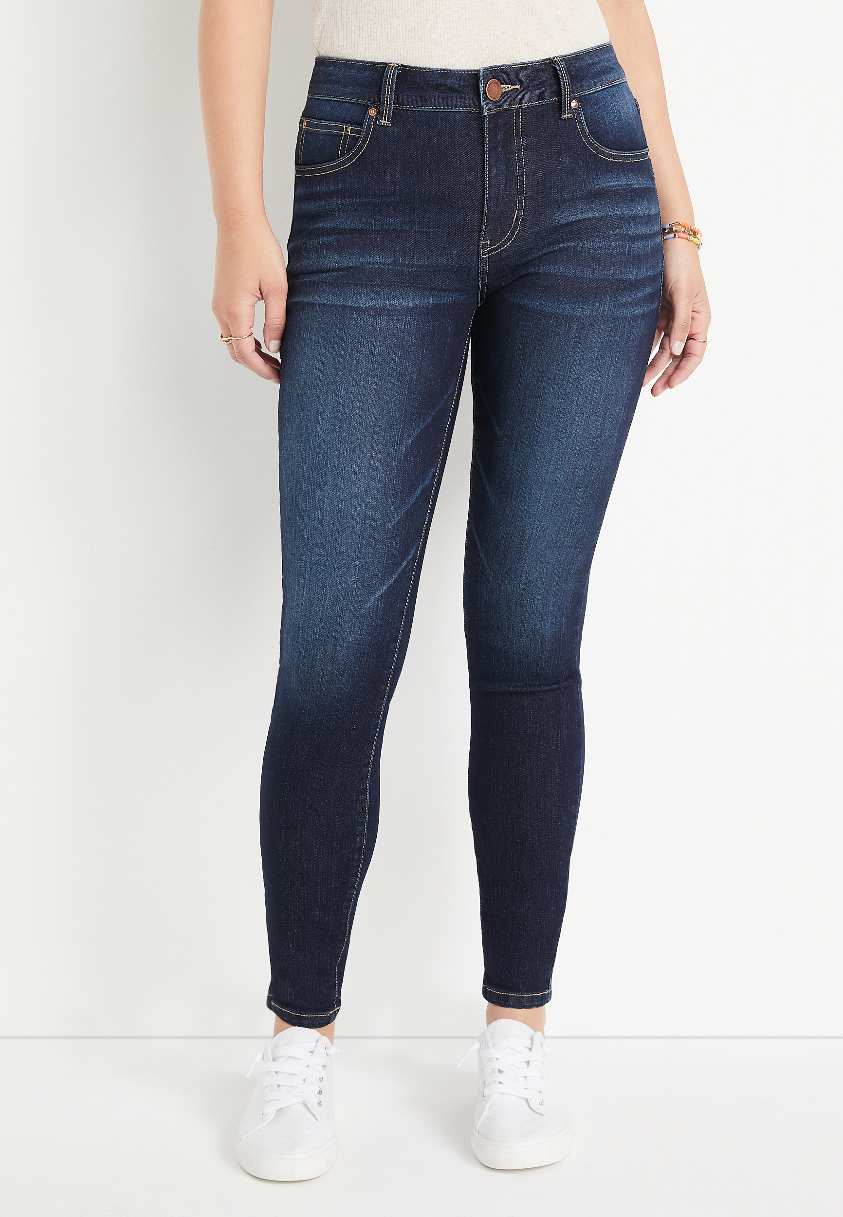 High Rise Skinny Jeans for Women - Mott & Bow