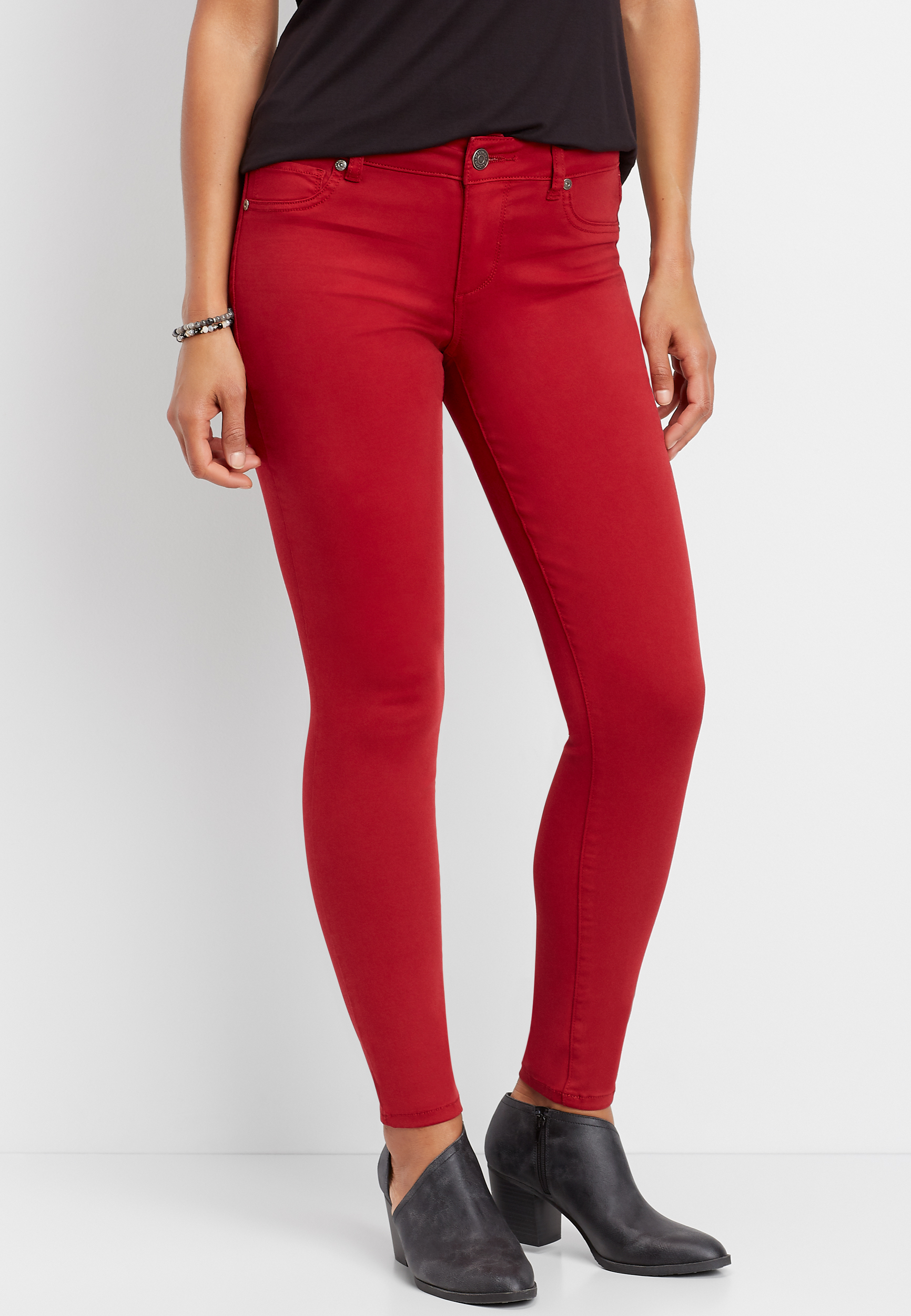 DenimFlex™ rebel red color jegging