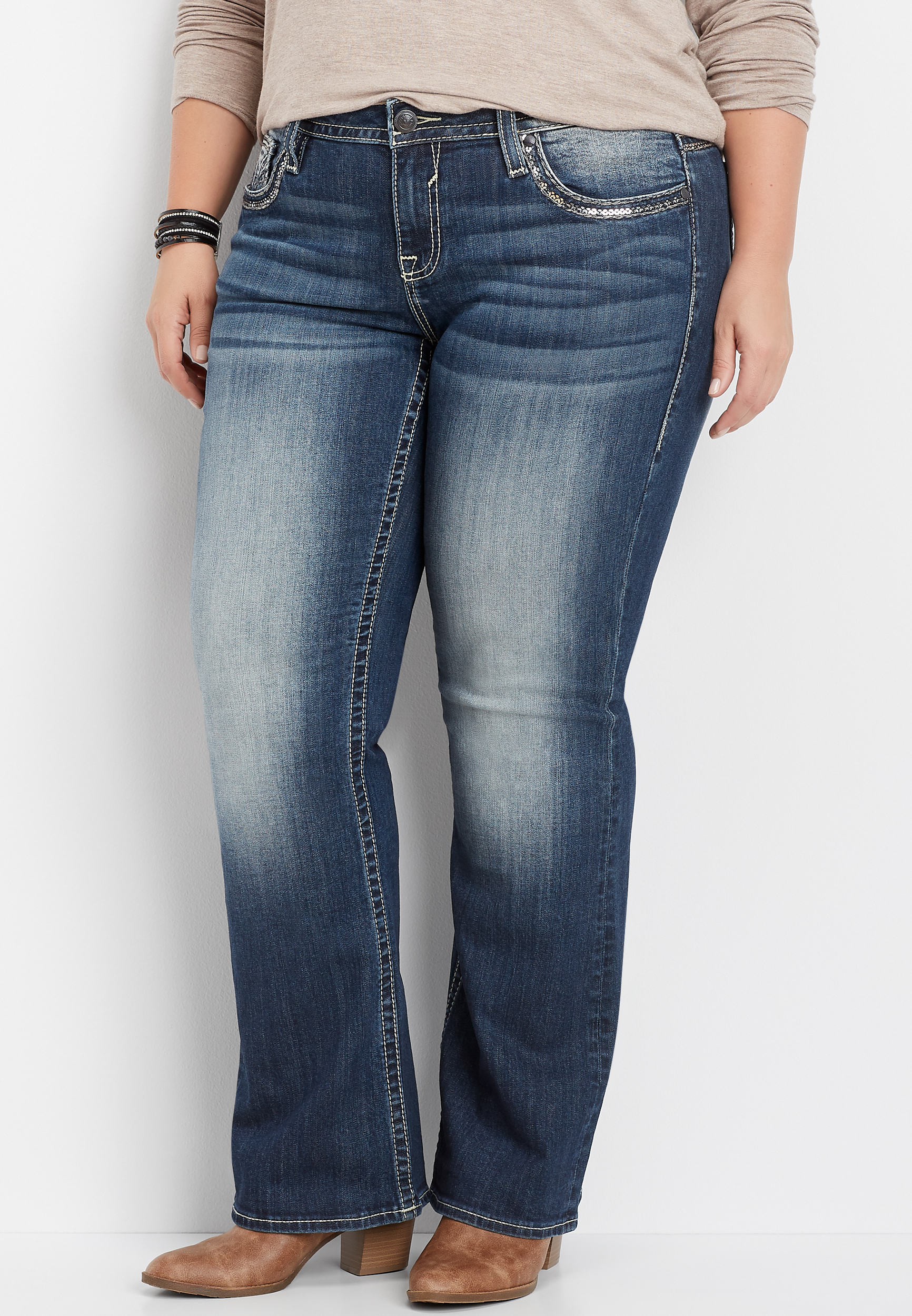 plus size jeweled jeans