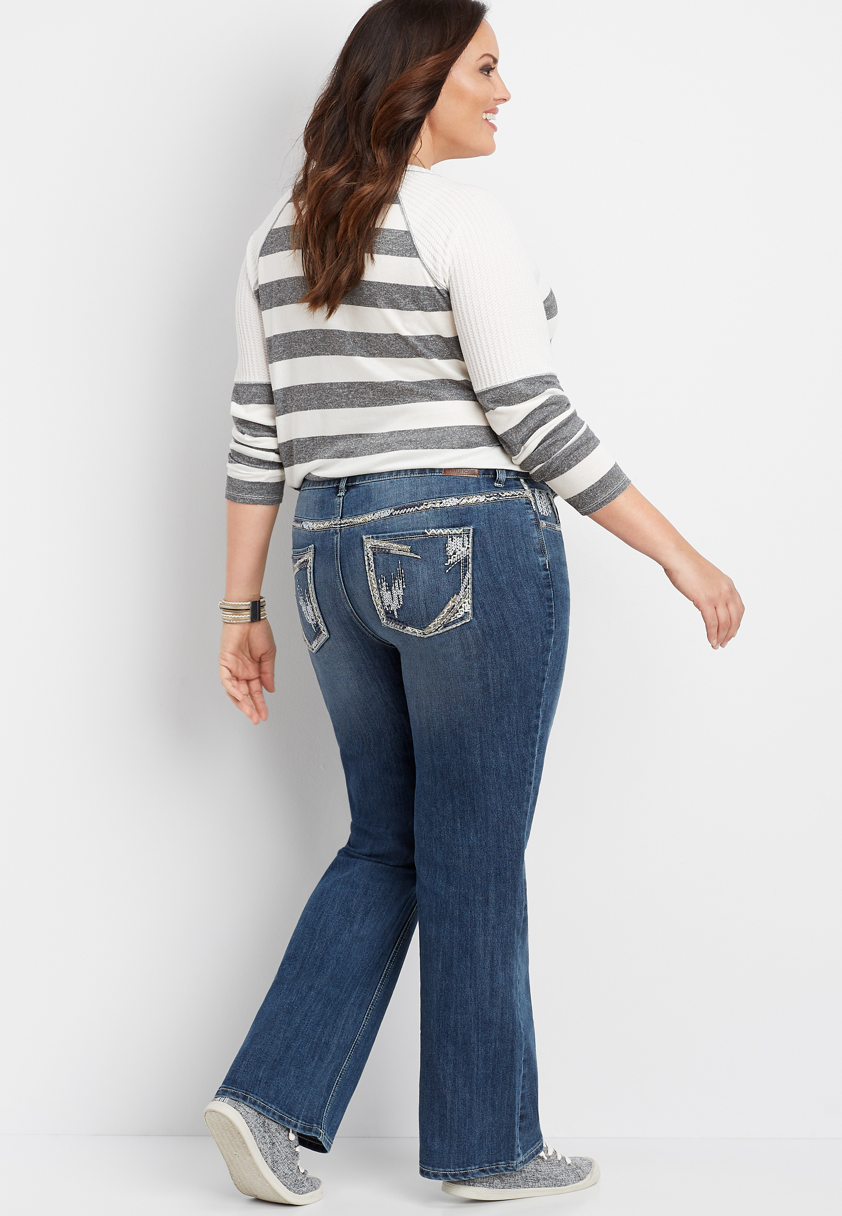 plus size embellished jeans