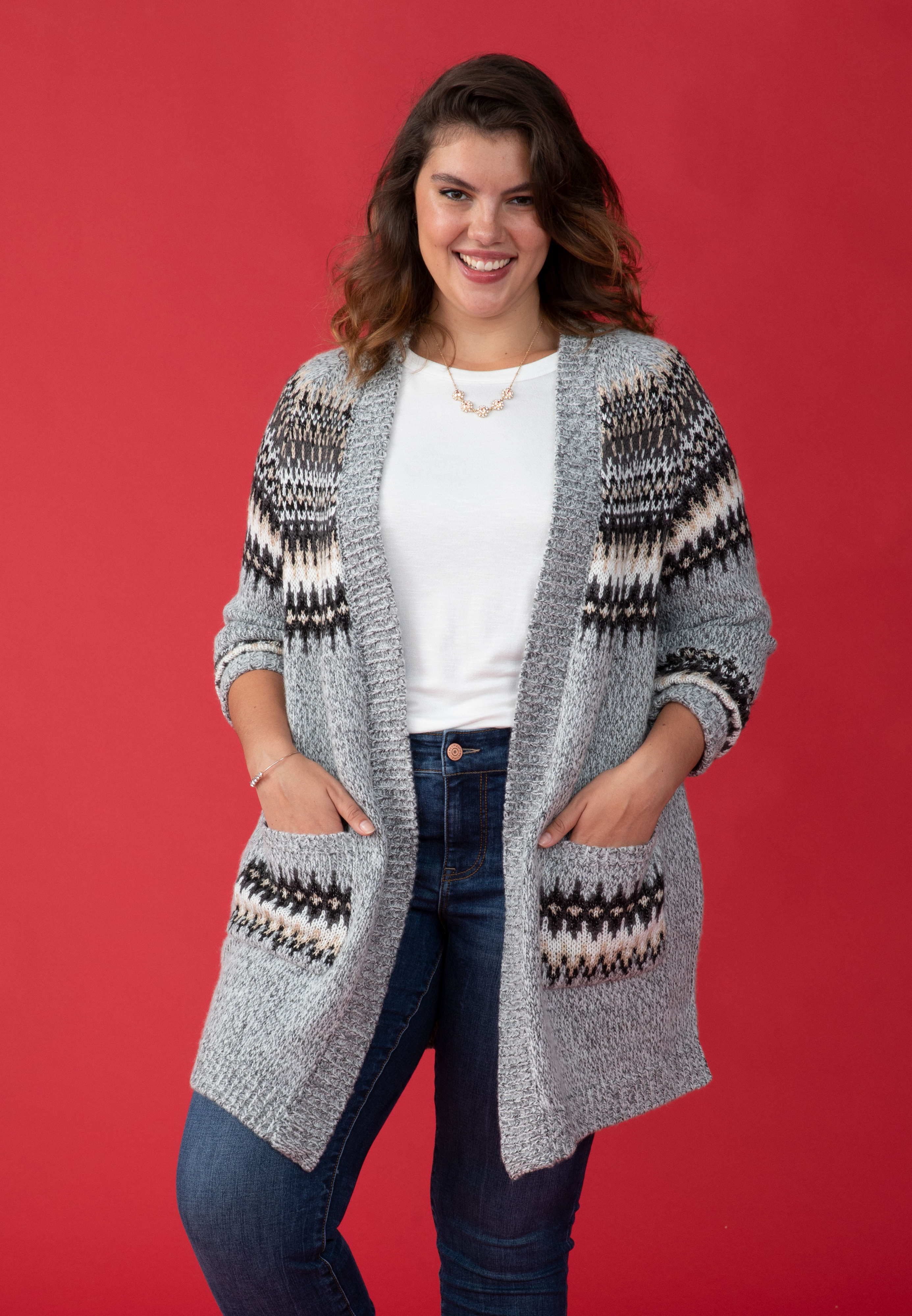 ligevægt strukturelt Plaske plus size fair isle open front duster cardigan | maurices