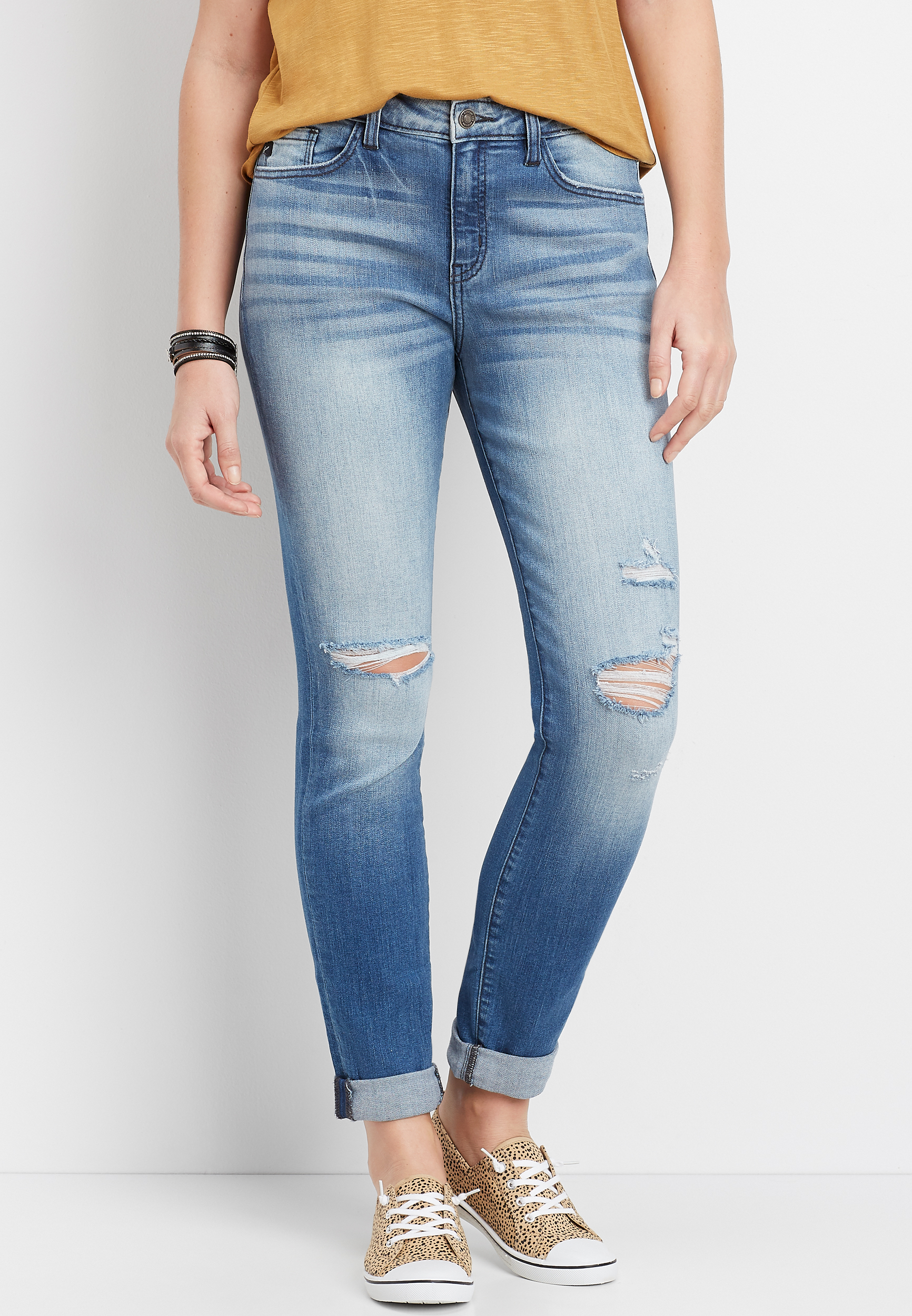 kancan distressed boyfriend jeans