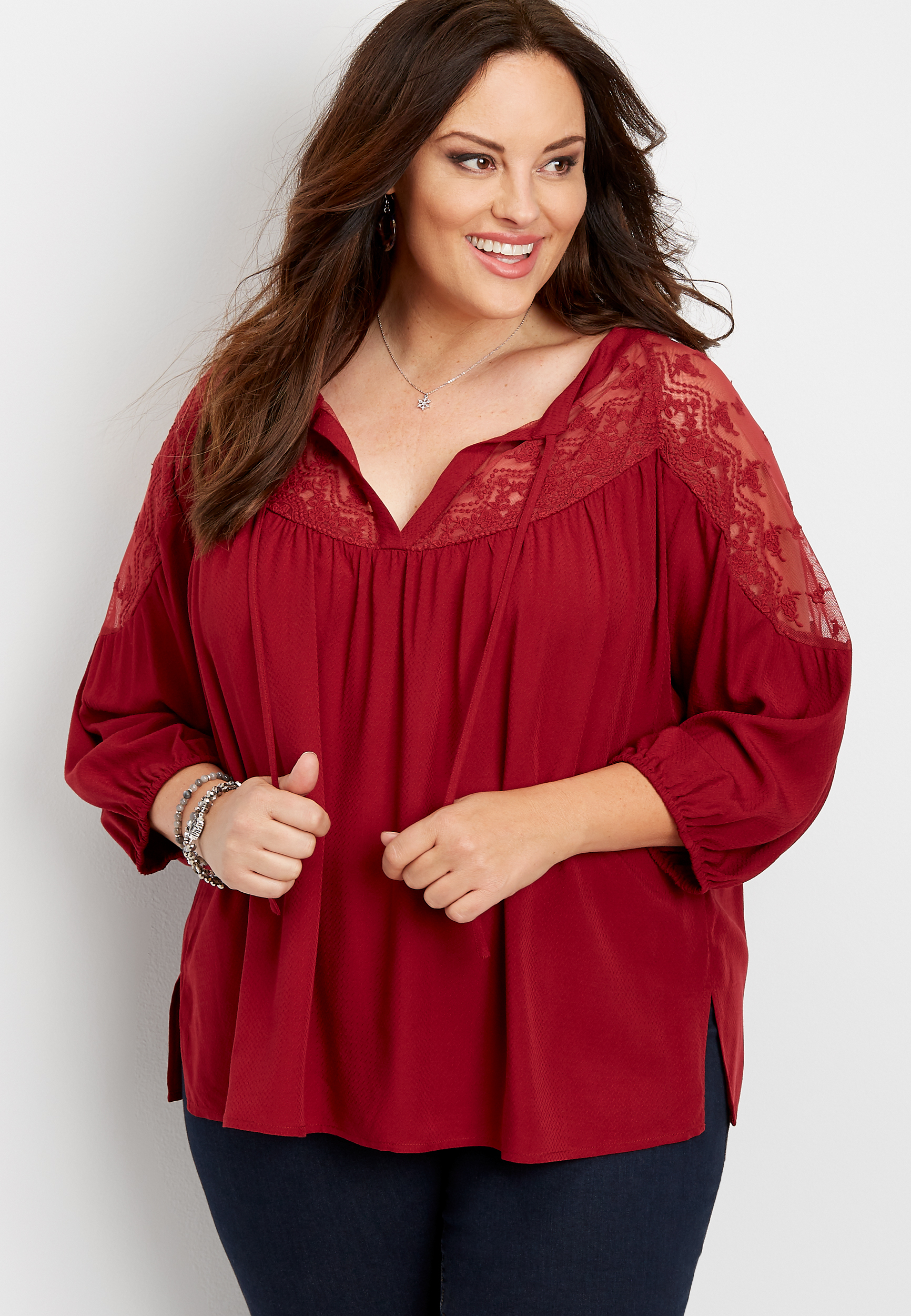 embroidered peasant blouse plus size