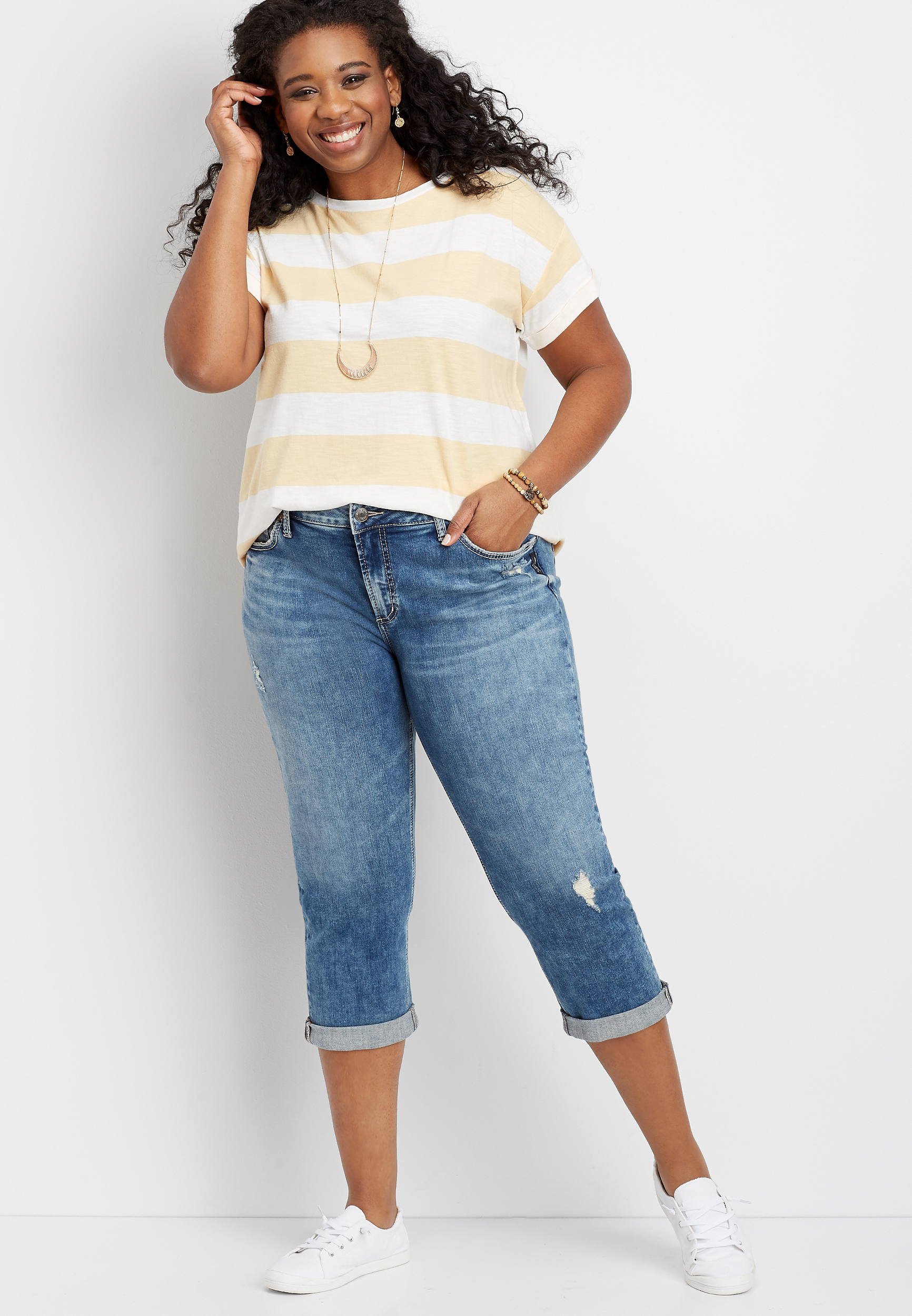 silver jeans capris plus size