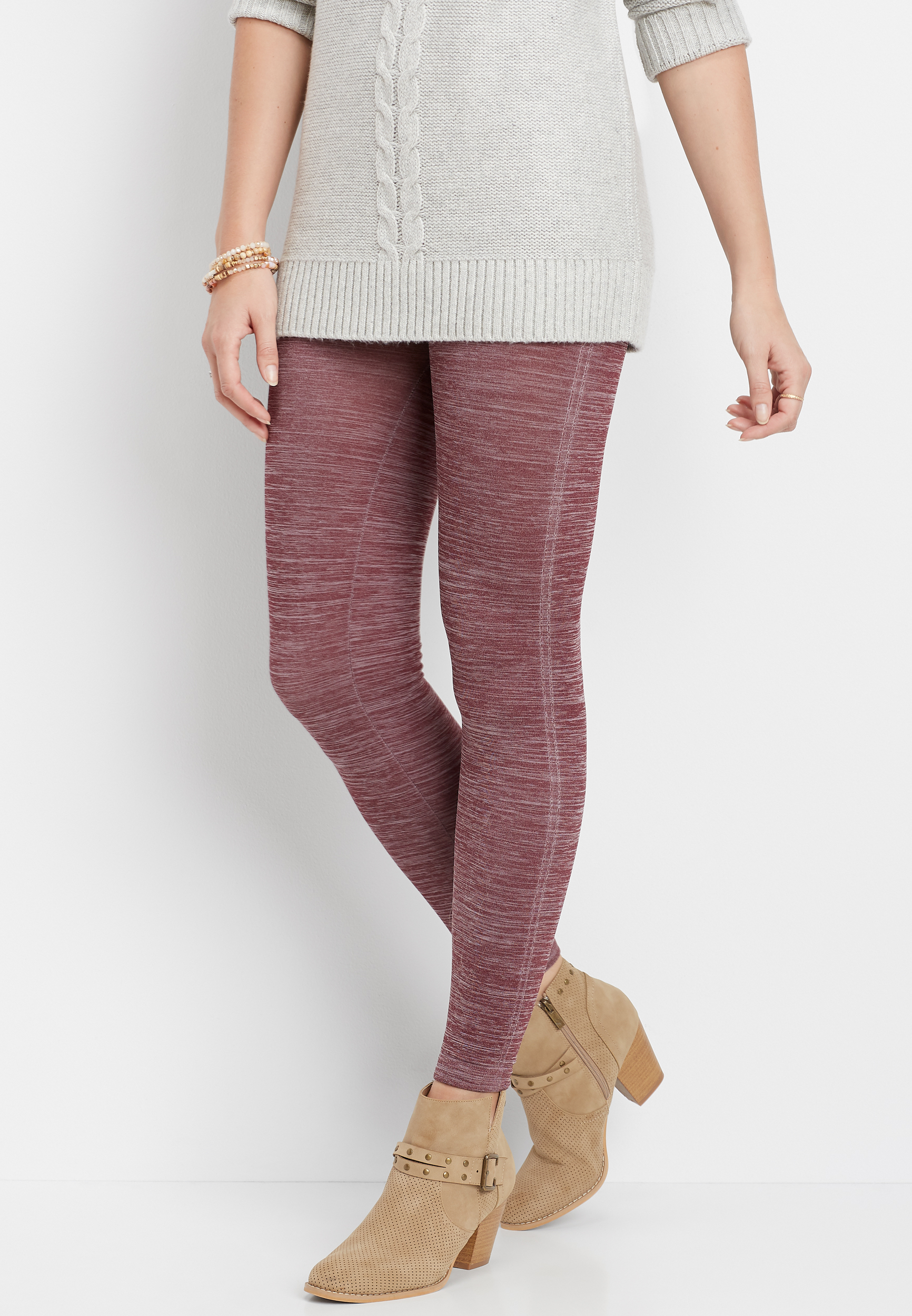 space dye fleece lined legging maurices