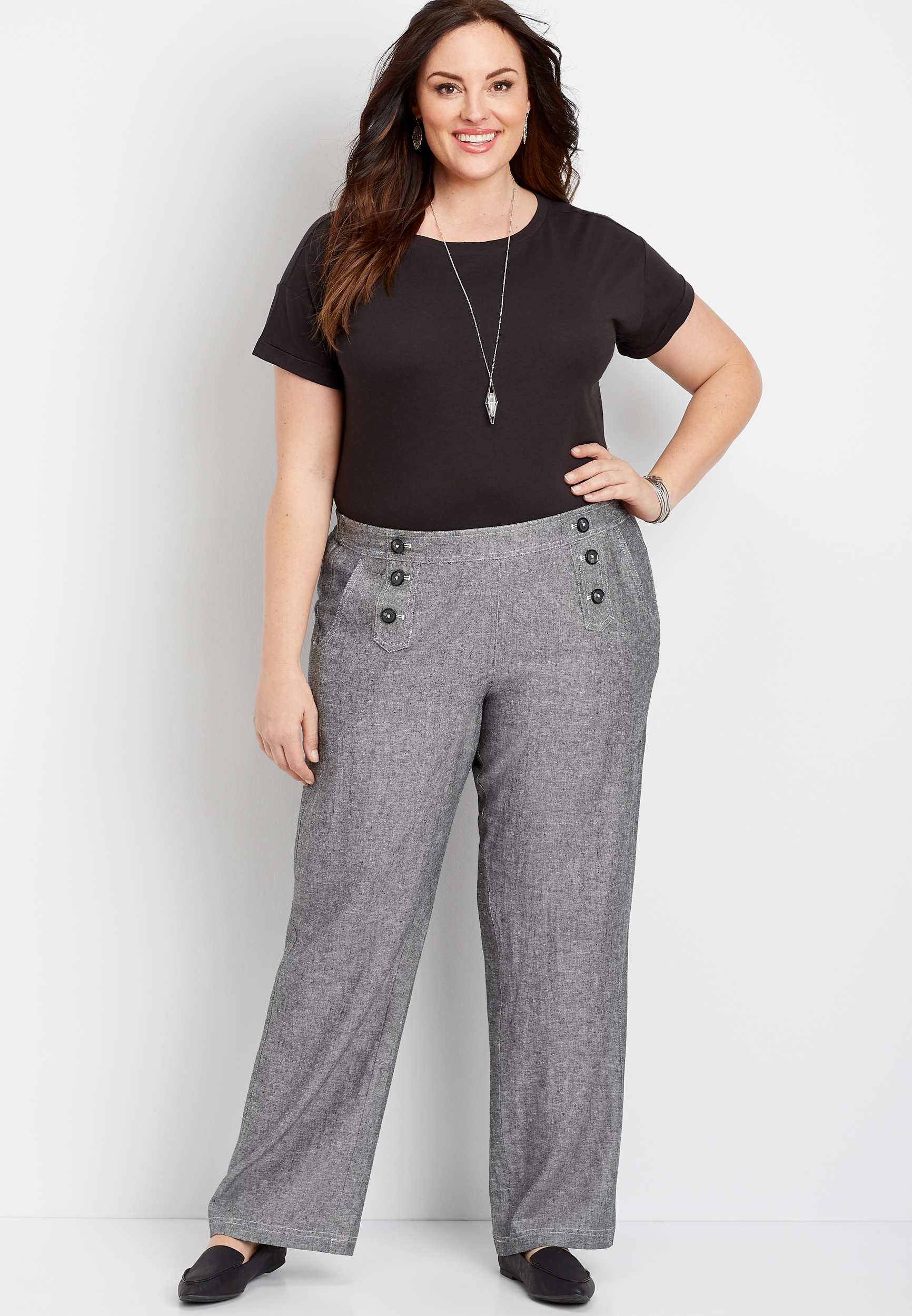 Plus size sale sailor pants