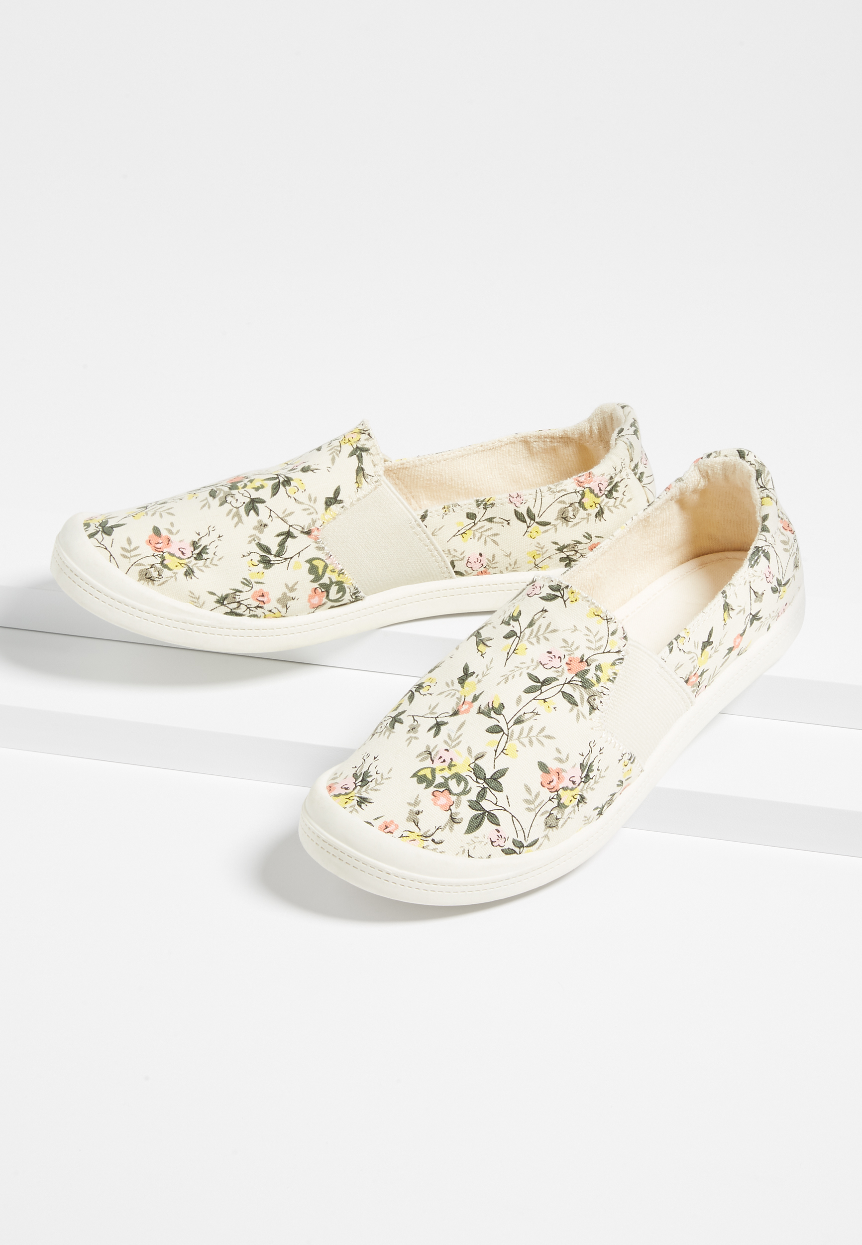 floral slip on shoes