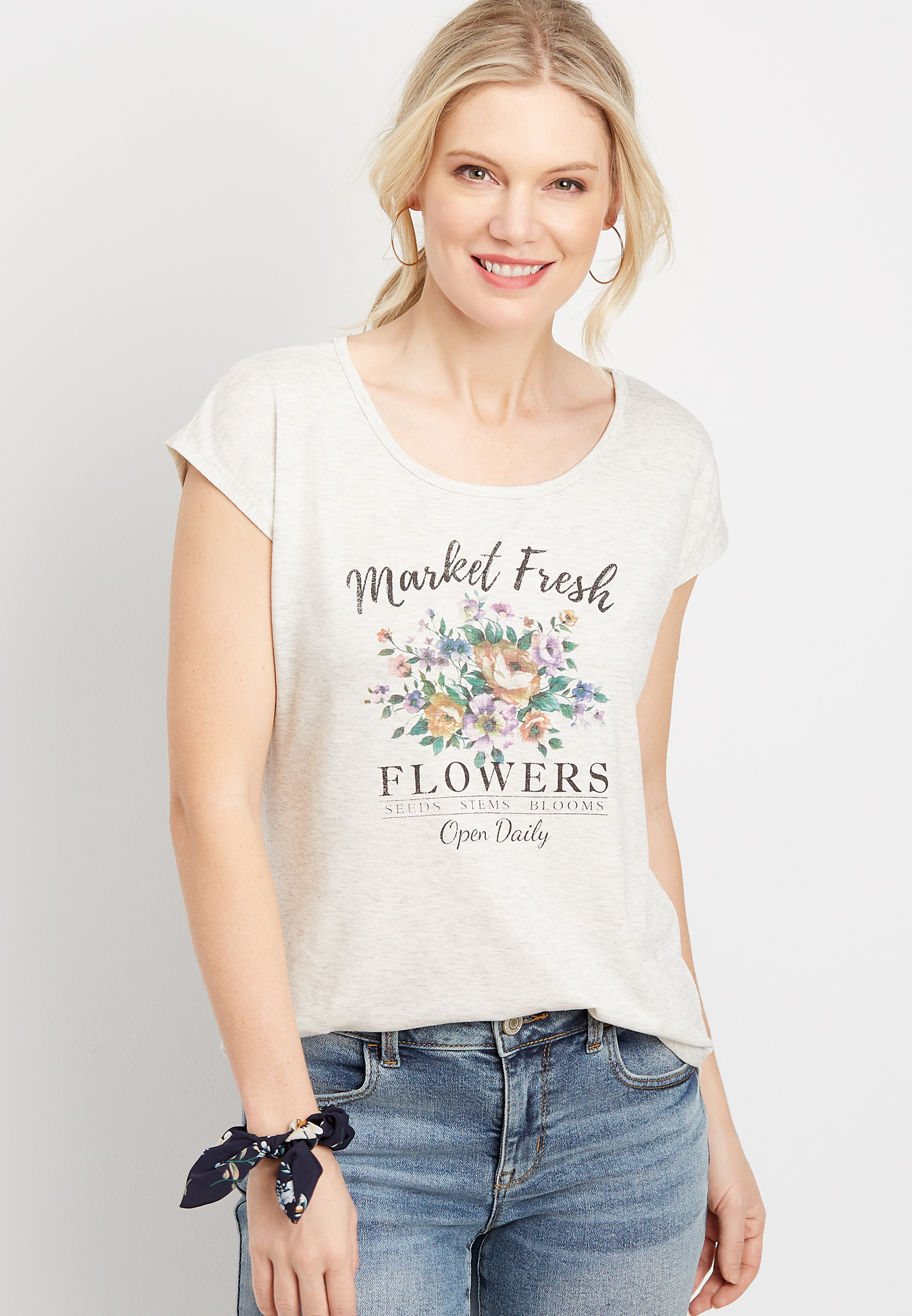 graphic tee flowers
