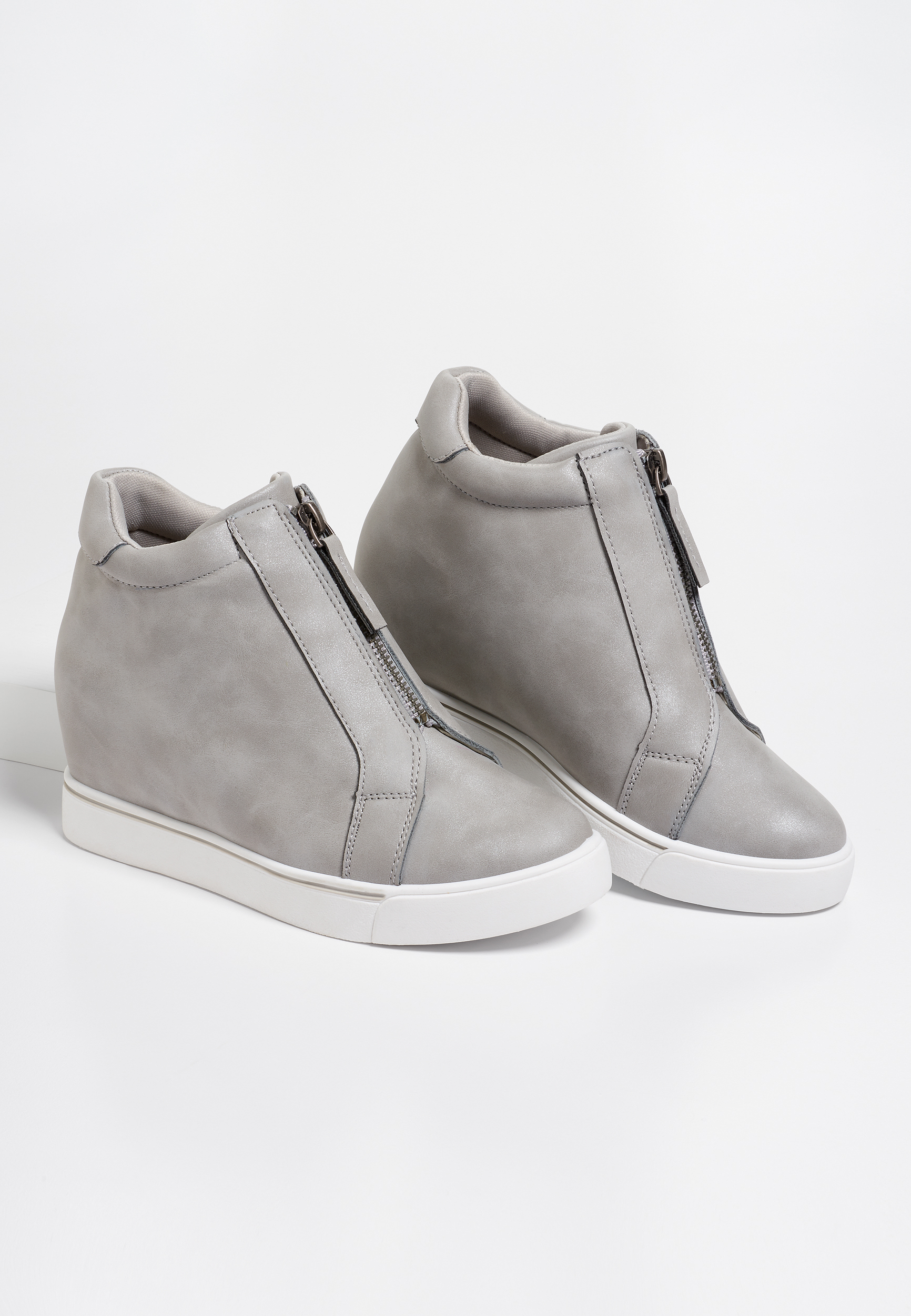 gray sneaker wedges