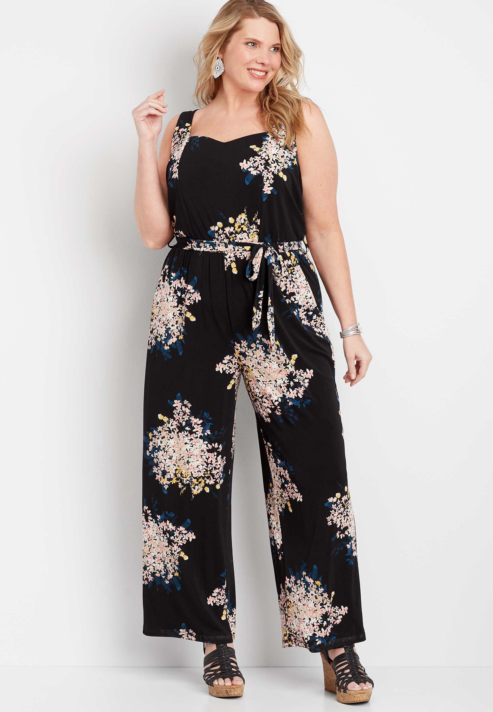 maurices black floral dress