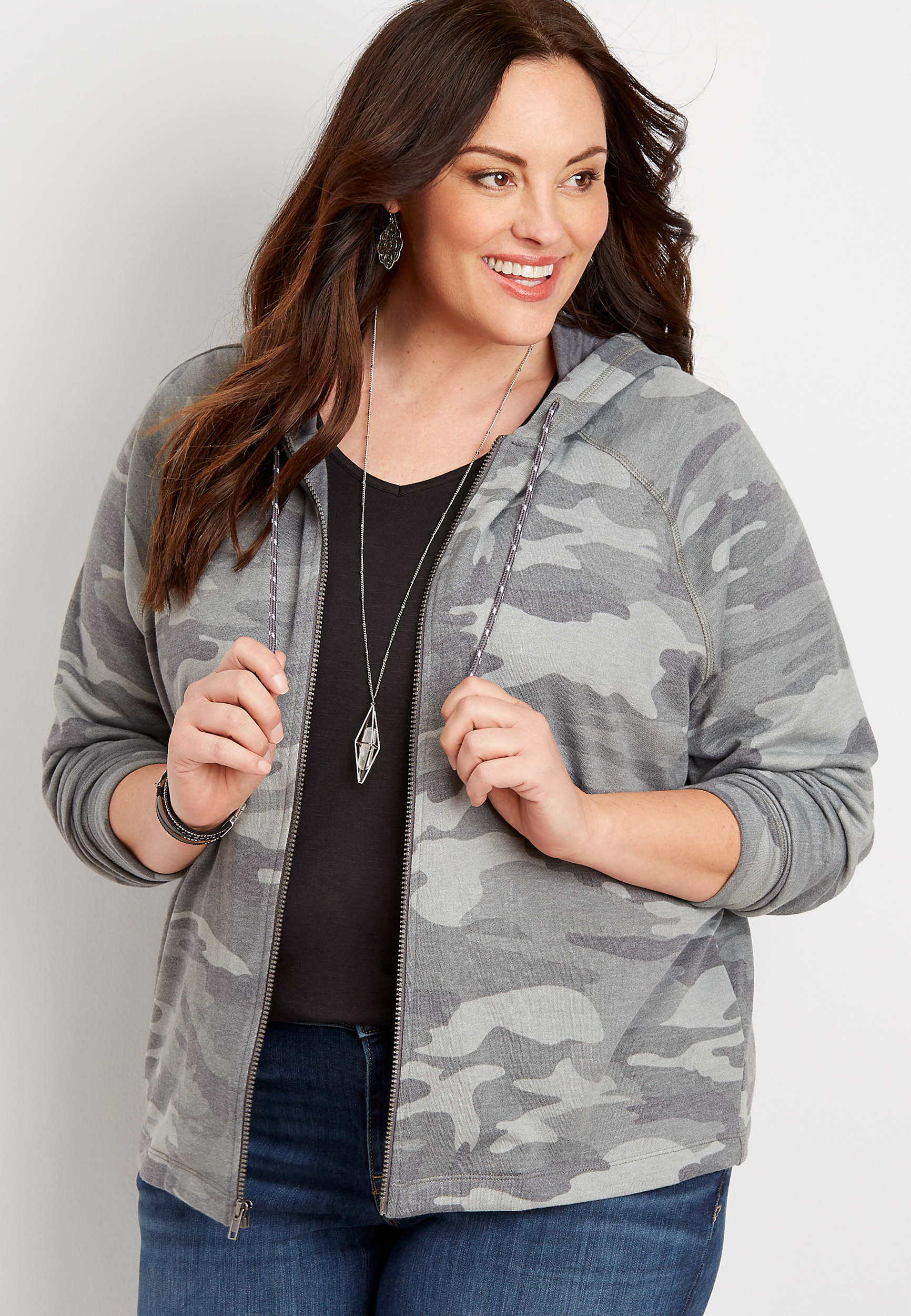 plus size zip up