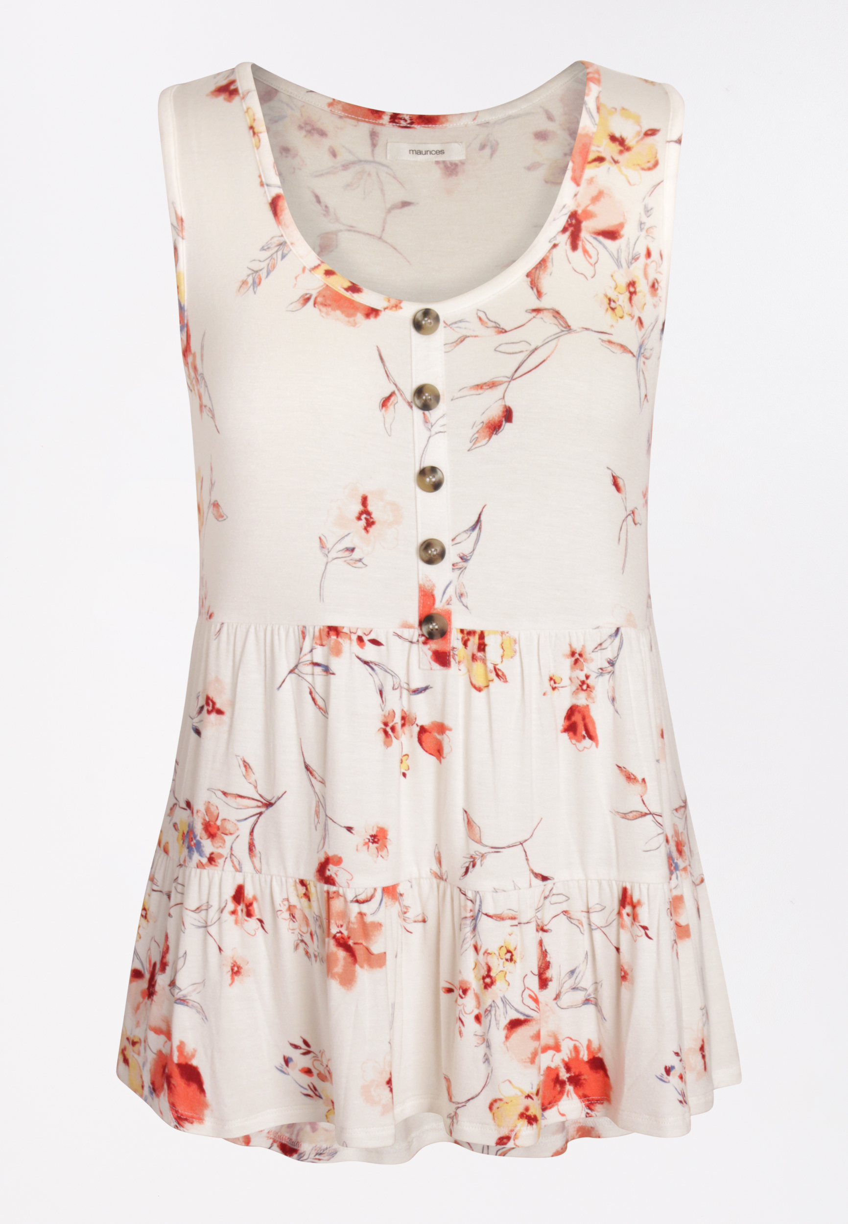 white floral button down dress