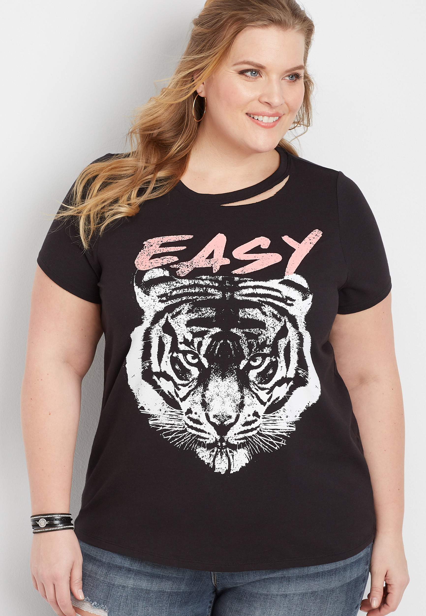 plus size tiger shirt