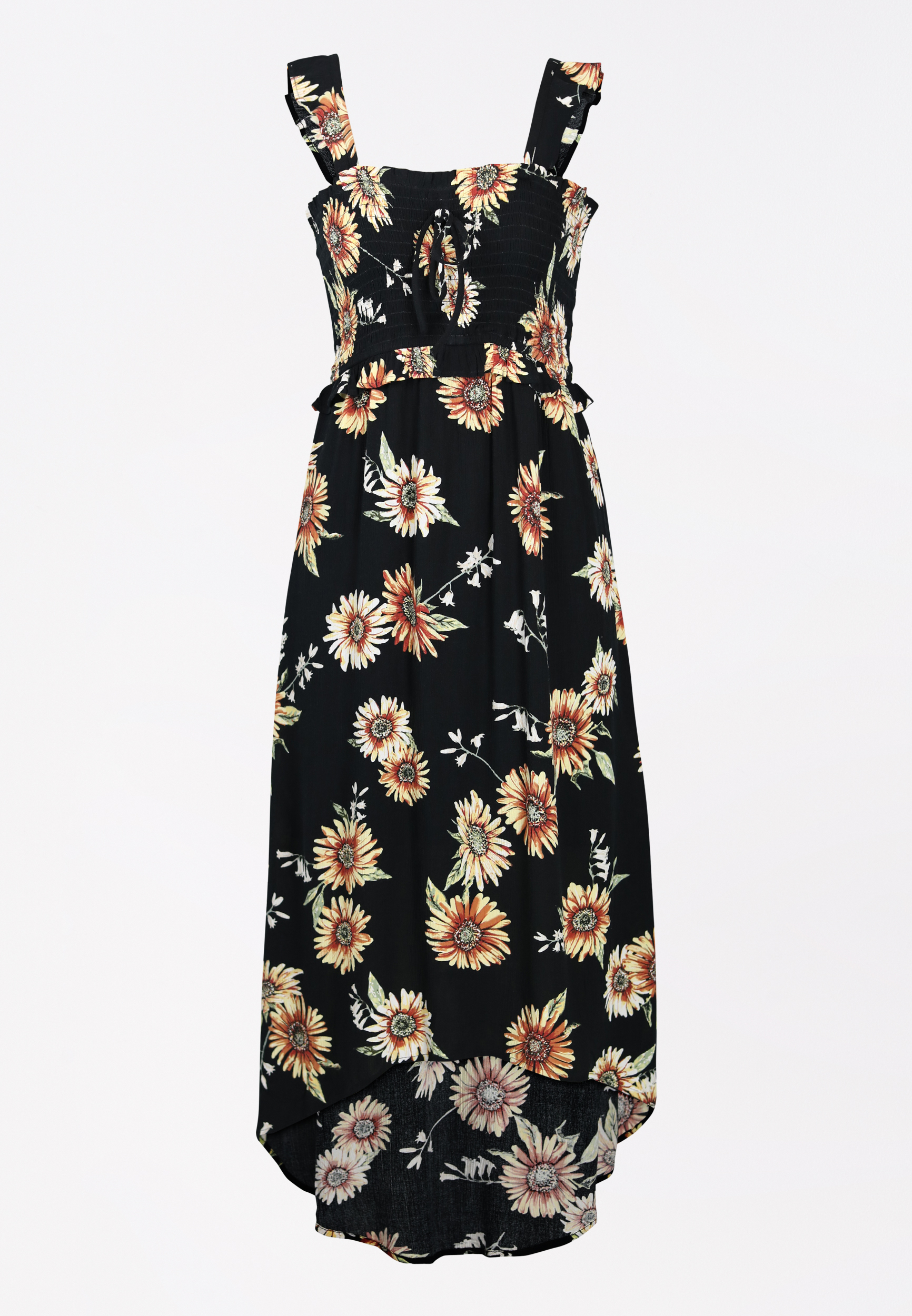 maurices black floral dress