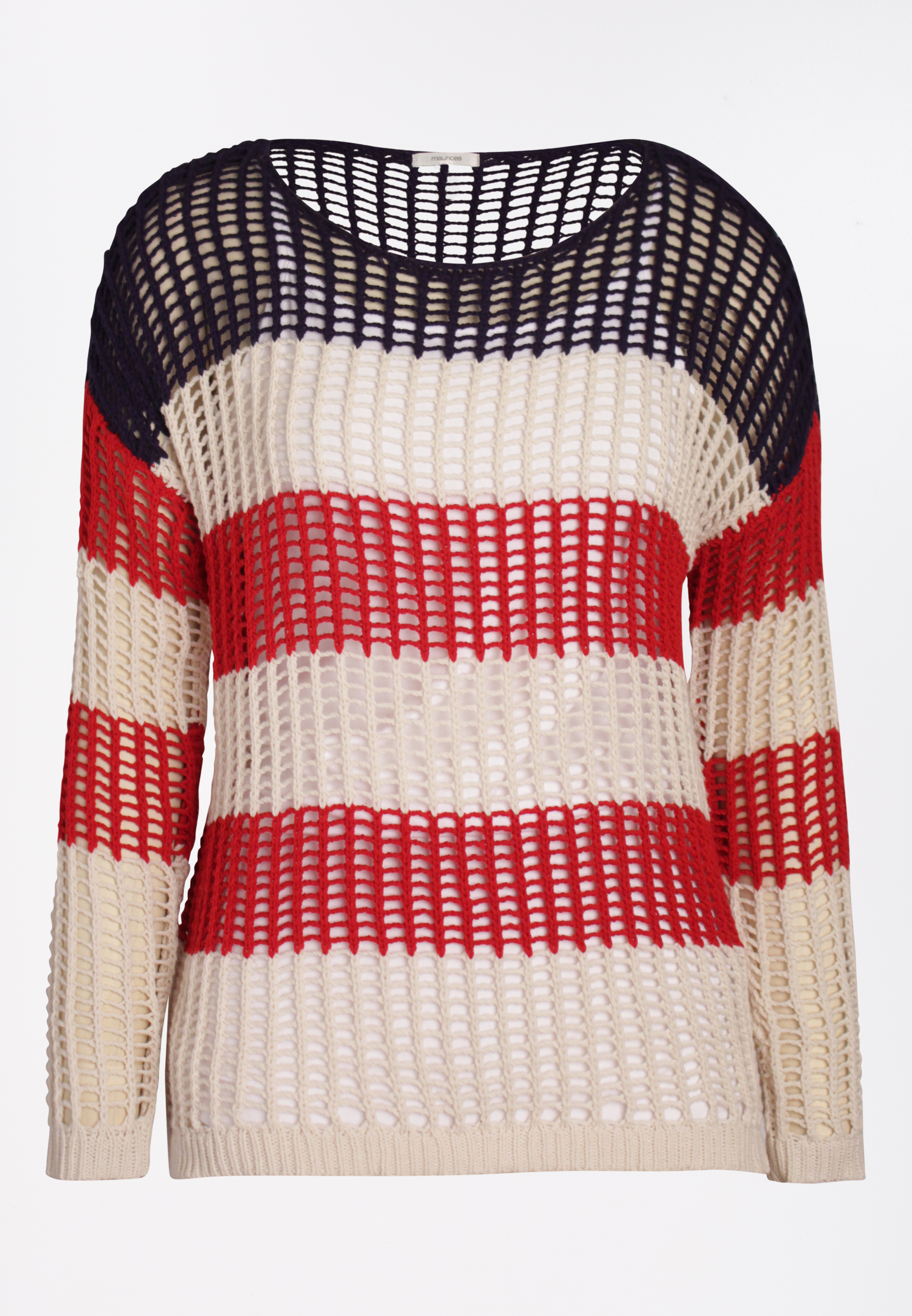 Red White Blue Striped Americana Pullover