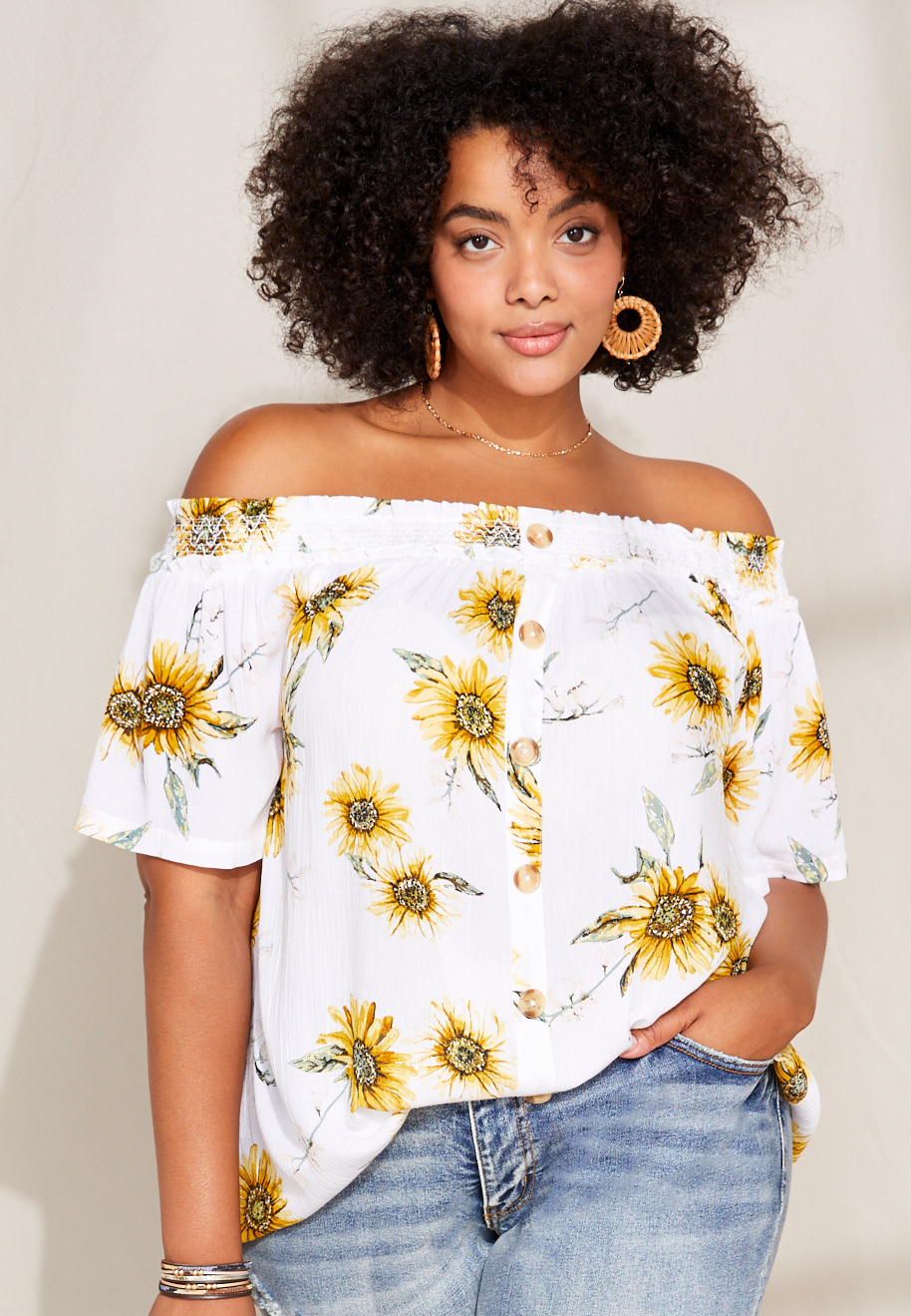  Women Sunflower Summer T Shirt Plus Size Loose Blouse