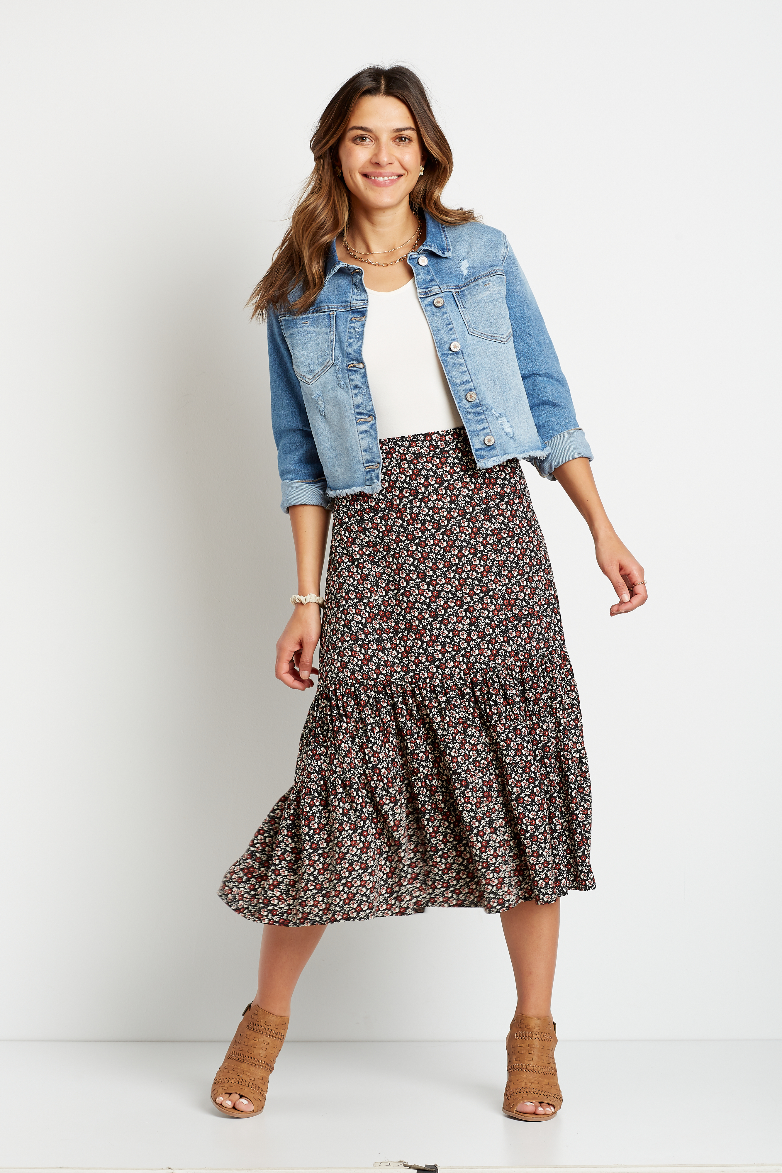 Floral Midi Skirt