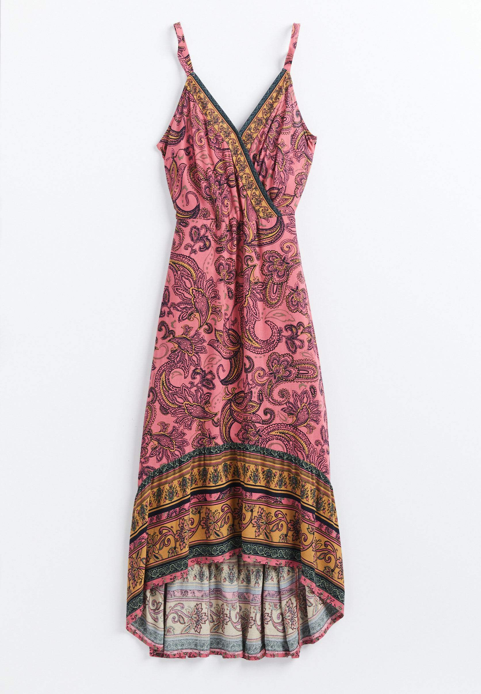 paisley high low dress