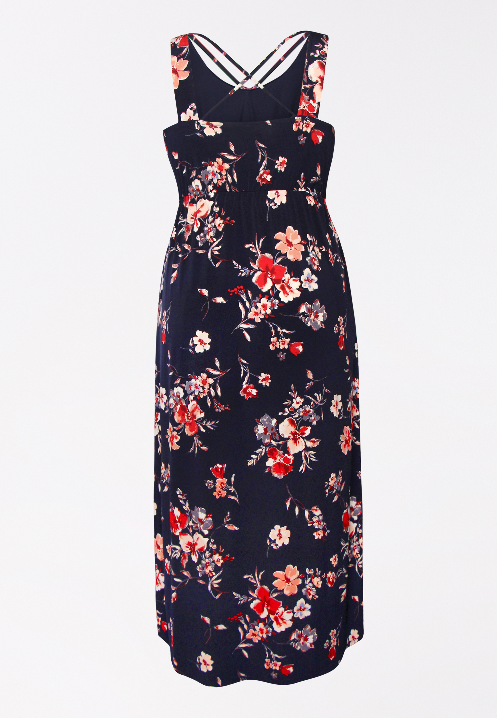 blue puff sleeve mini dress Velvet floral appliqué cami dress - Blue - L main image 0
