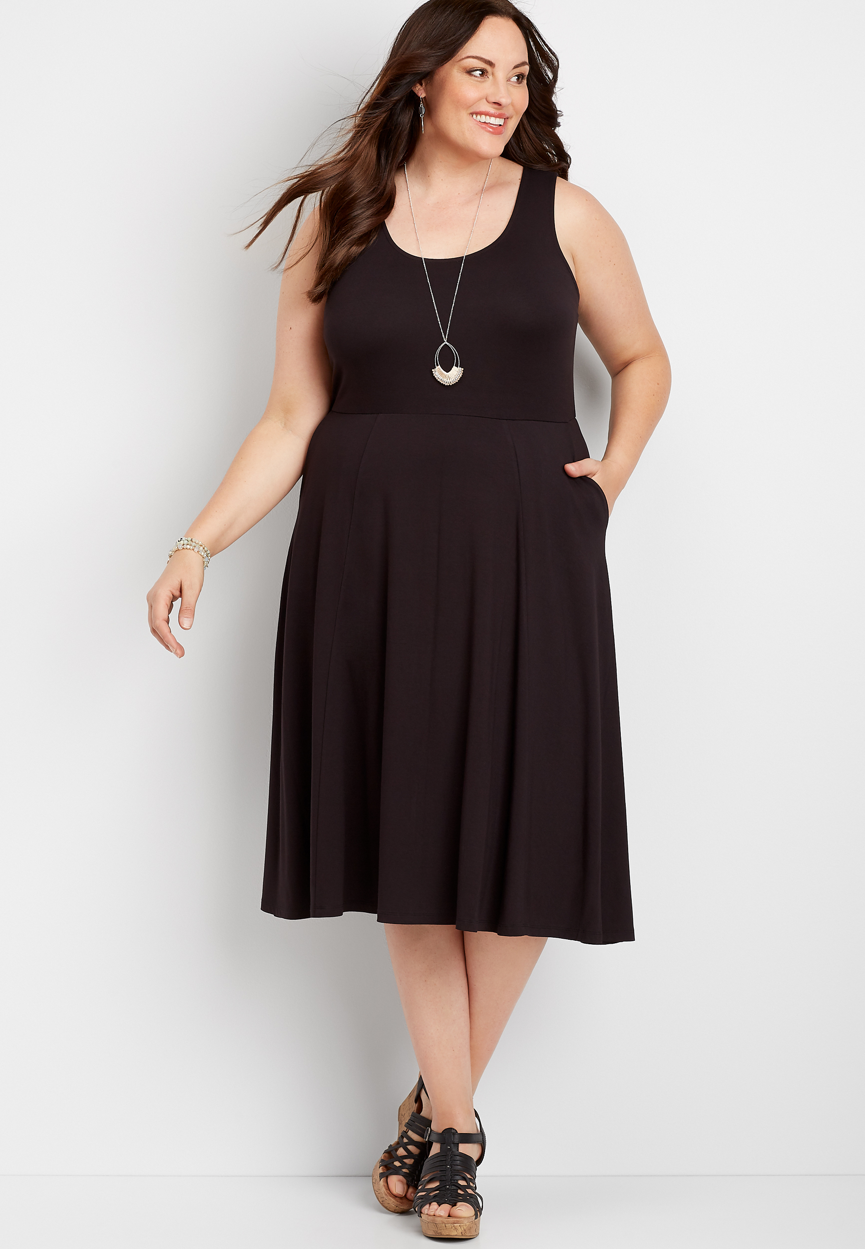 plus size overall skater dress