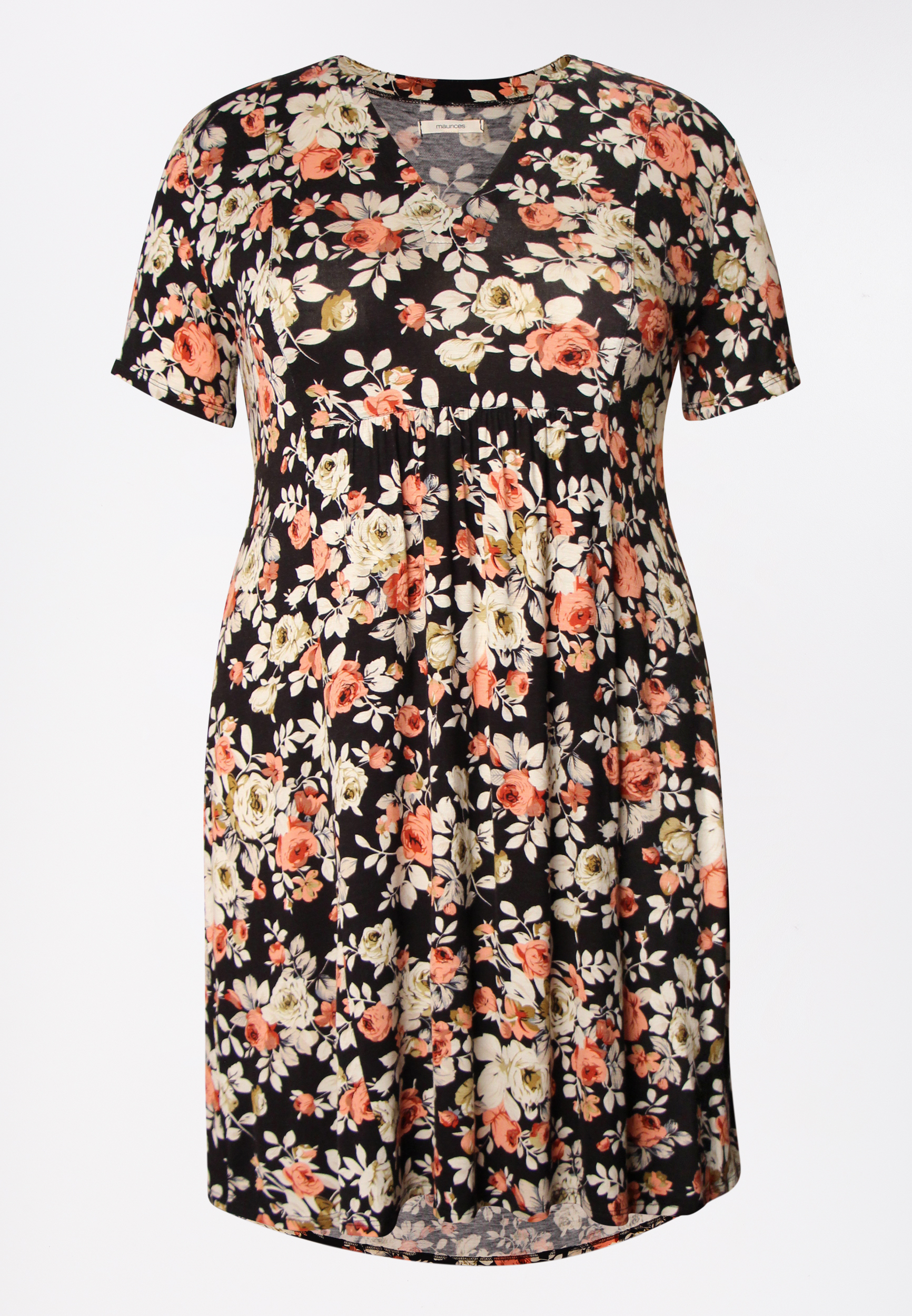 plus size floral skater dress