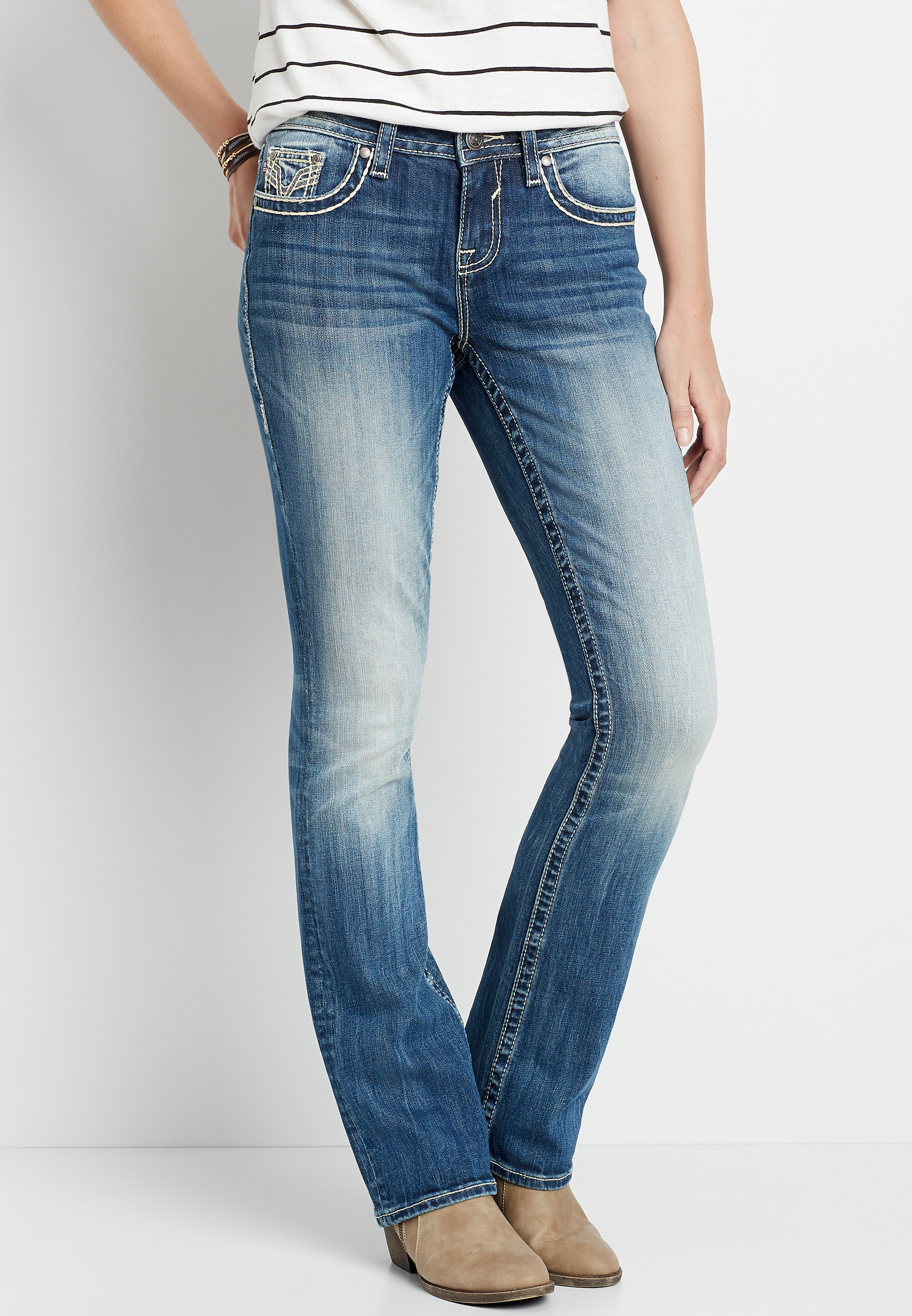 vigoss slim boot cut jeans