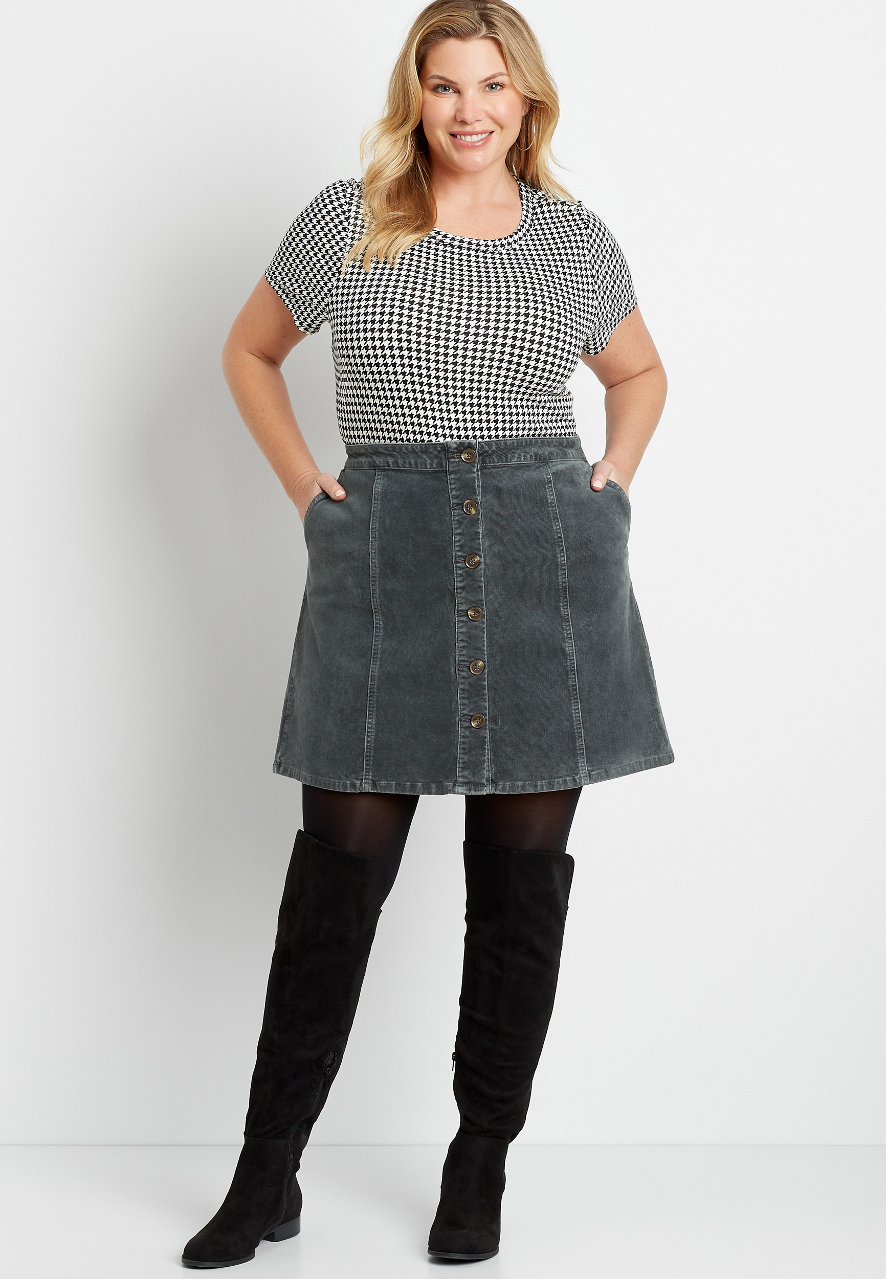 Plus size corduroy outlet skirt 4t