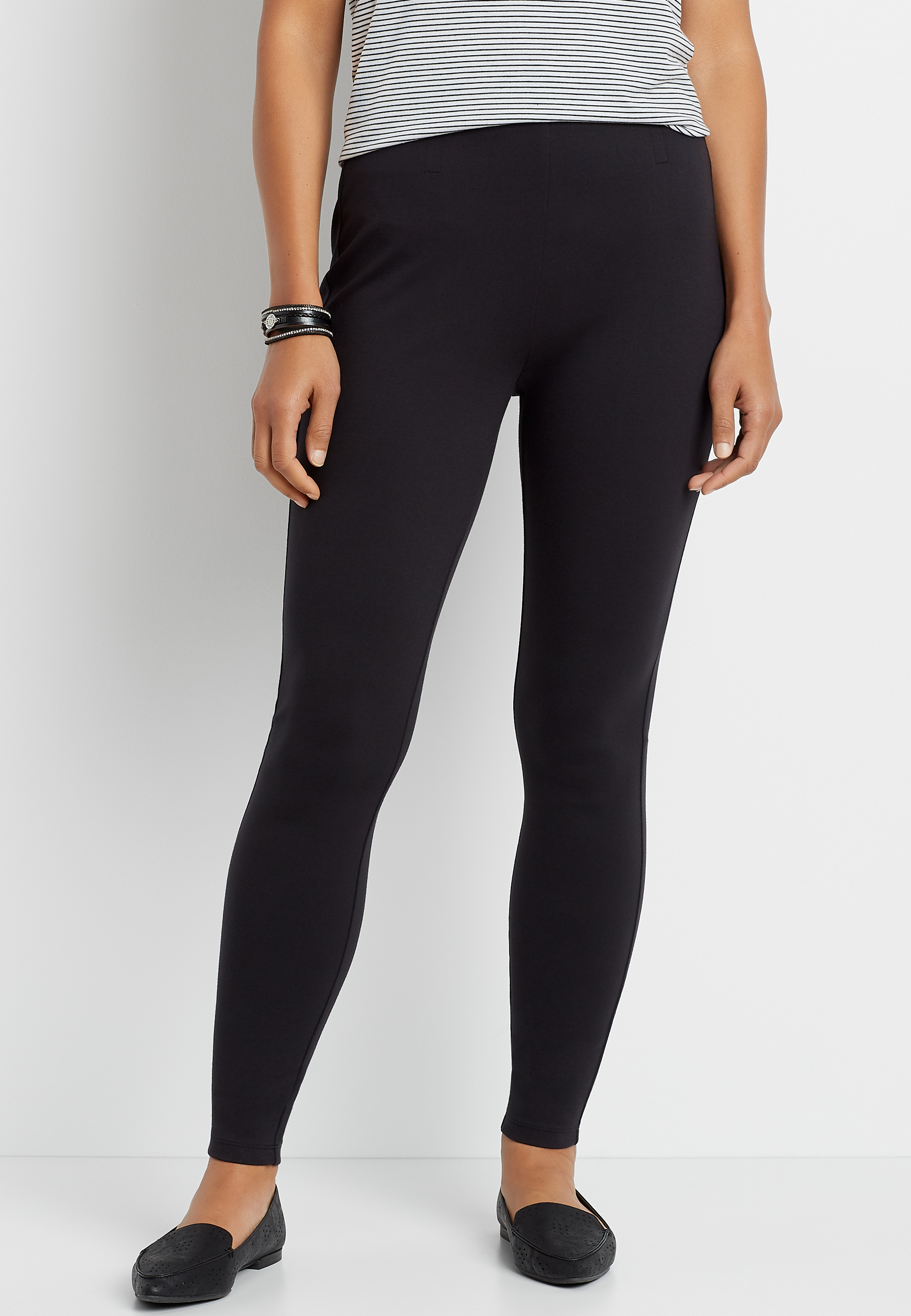 Black Ponte Leggings