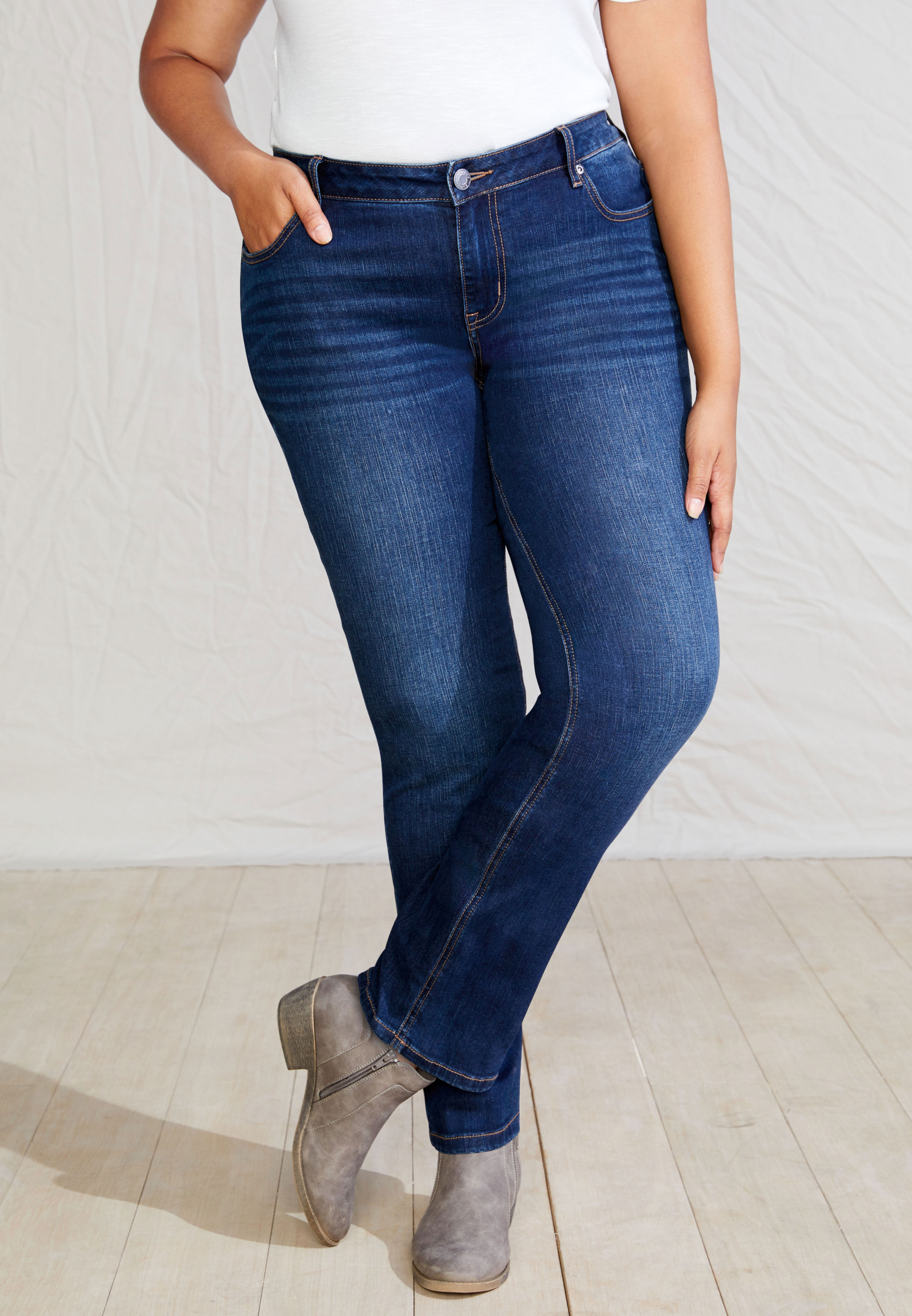 Plus Size m jeans by maurices&trade; Classic Slim Boot Mid Rise Jean