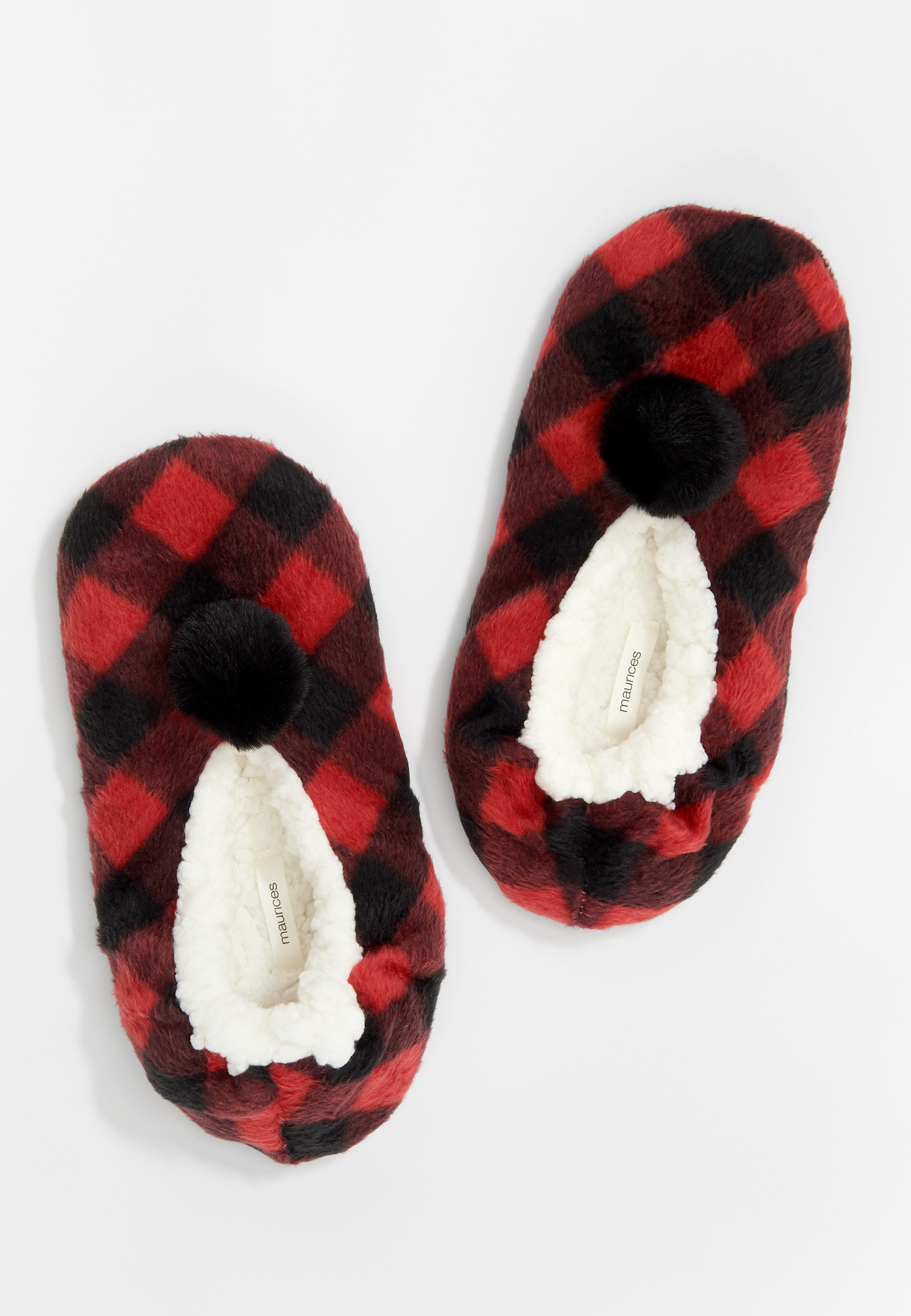 Red and black discount buffalo plaid slippers