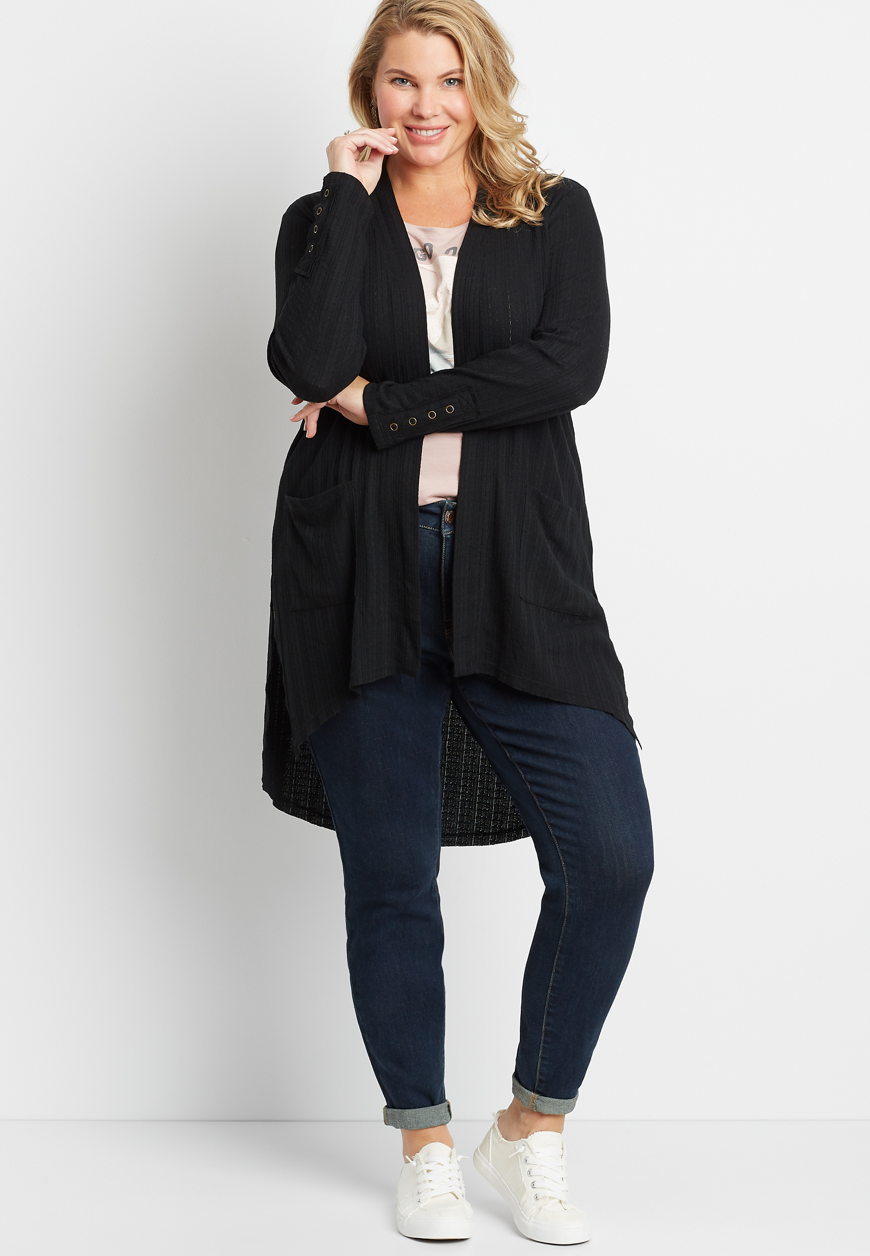 maurices black cardigan