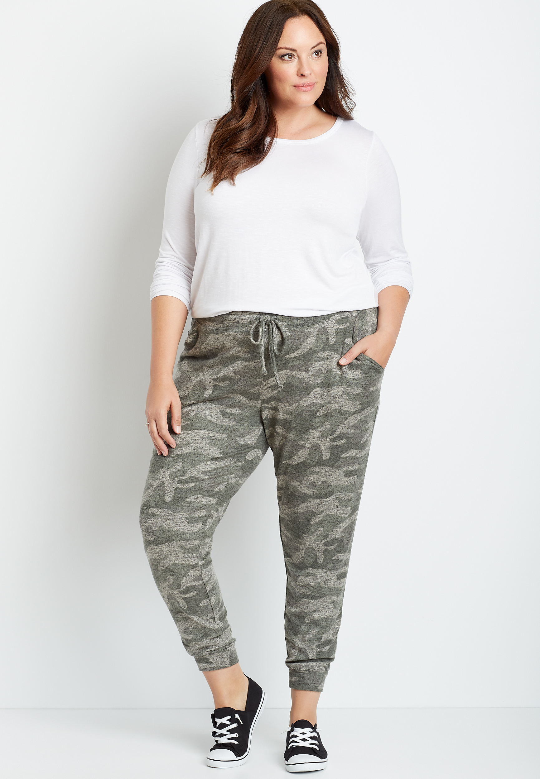 Plus Size Camo Super Soft Cozy Jogger Pant maurices