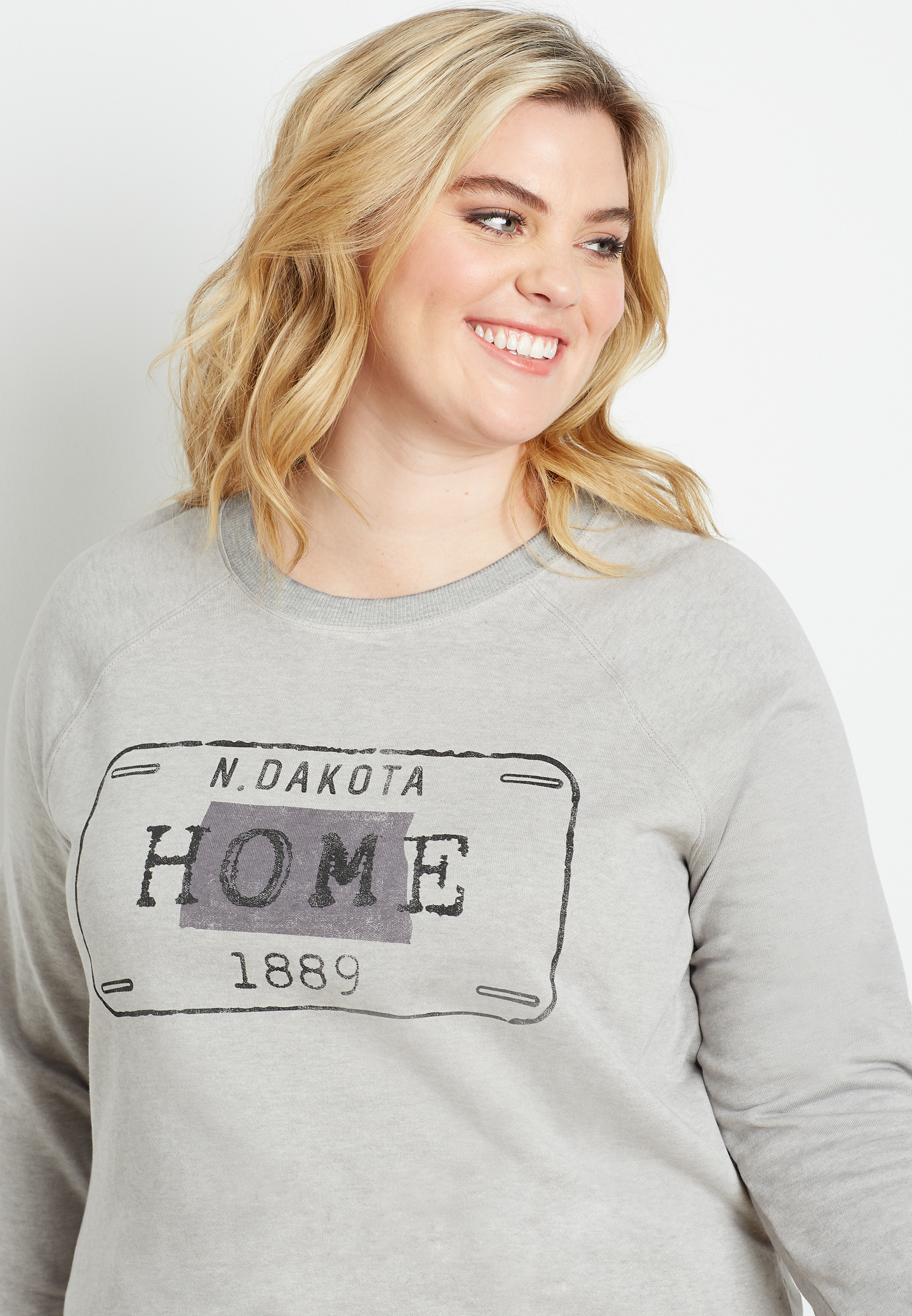 plus size crew neck sweatshirts