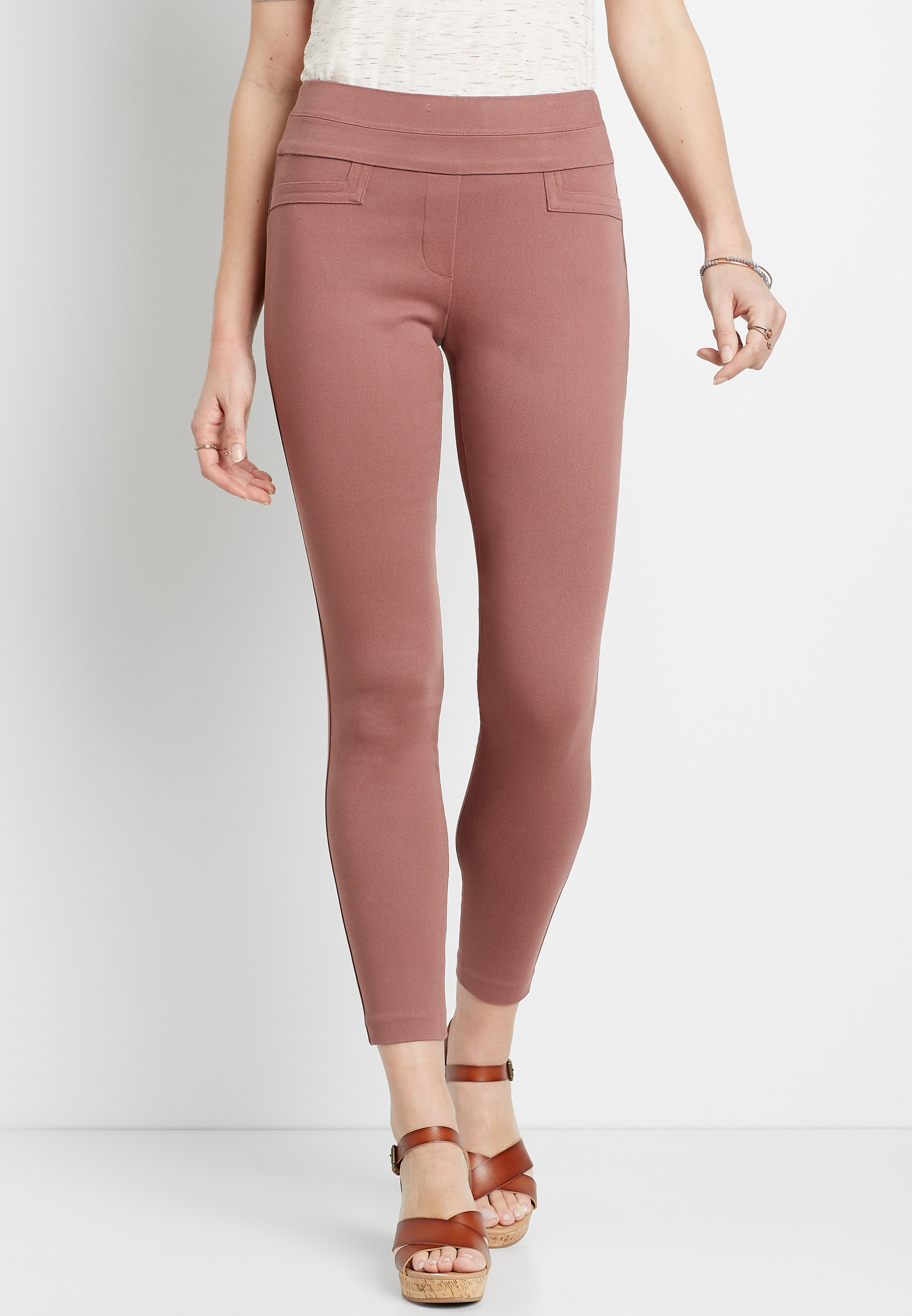 Pull On Bengaline Skinny Ankle Pant