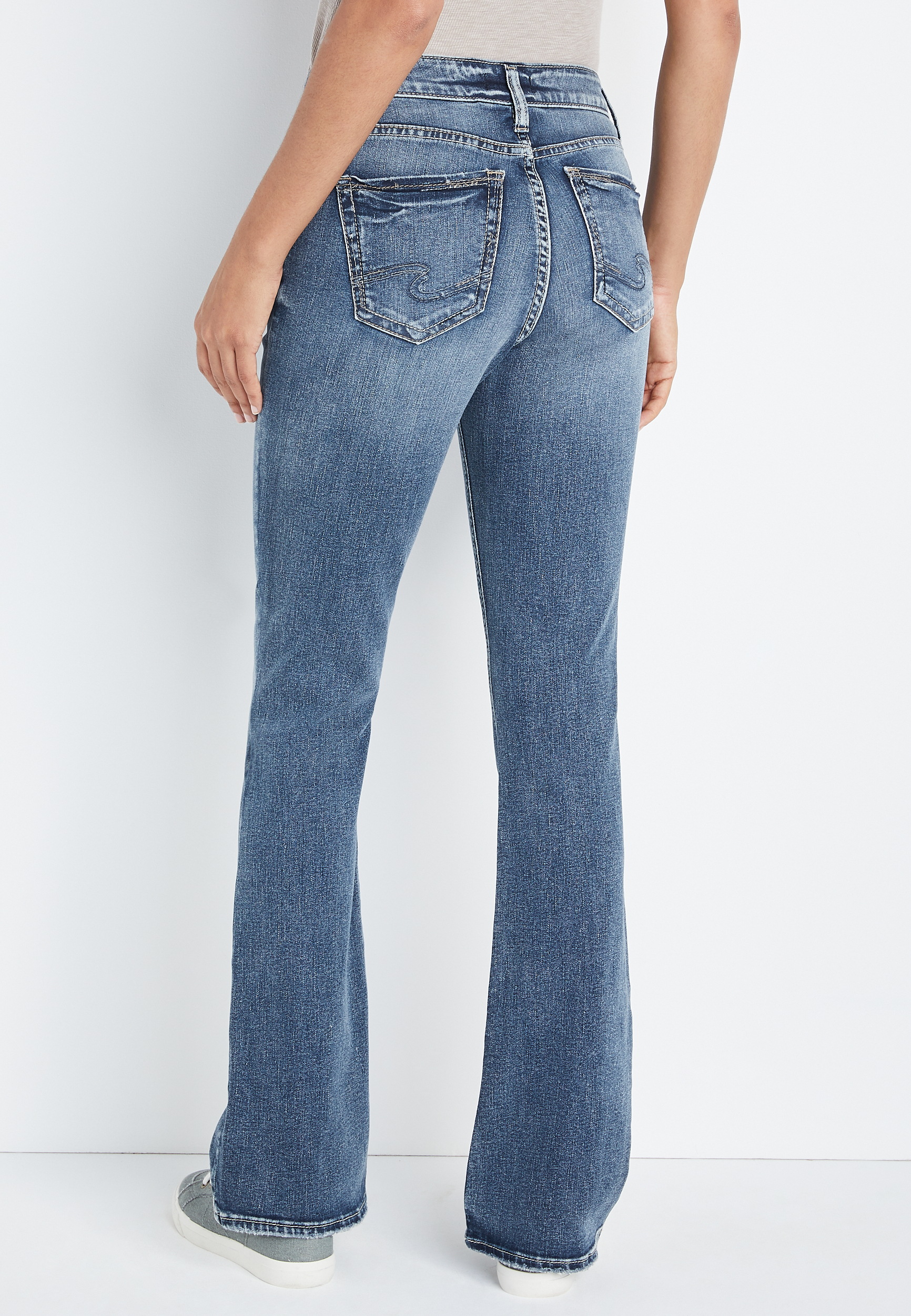 Jeans Bootcut Femme Couleur Bleu Délavé Argenté - Marque J Brand, Taille W27/L32, Occasion Très Bon état