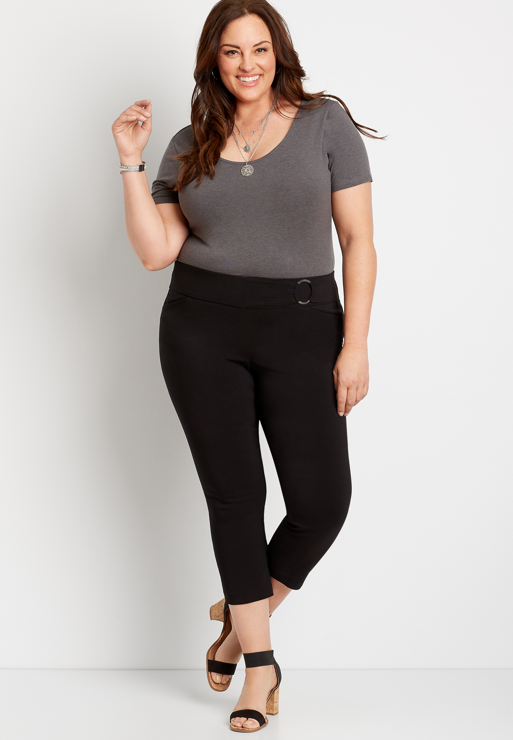 Plus Size Cropped Pants