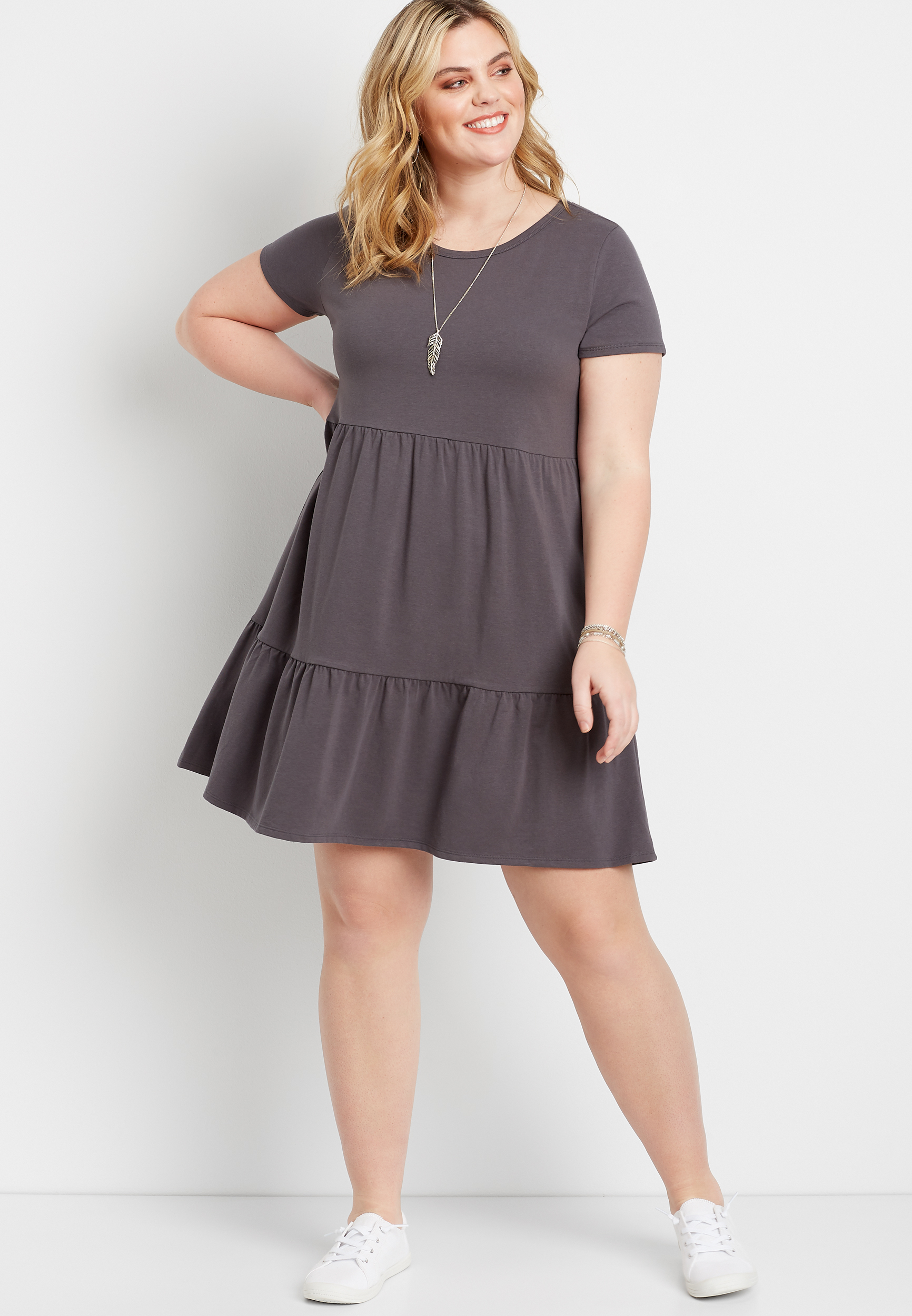 Gray shop babydoll dress