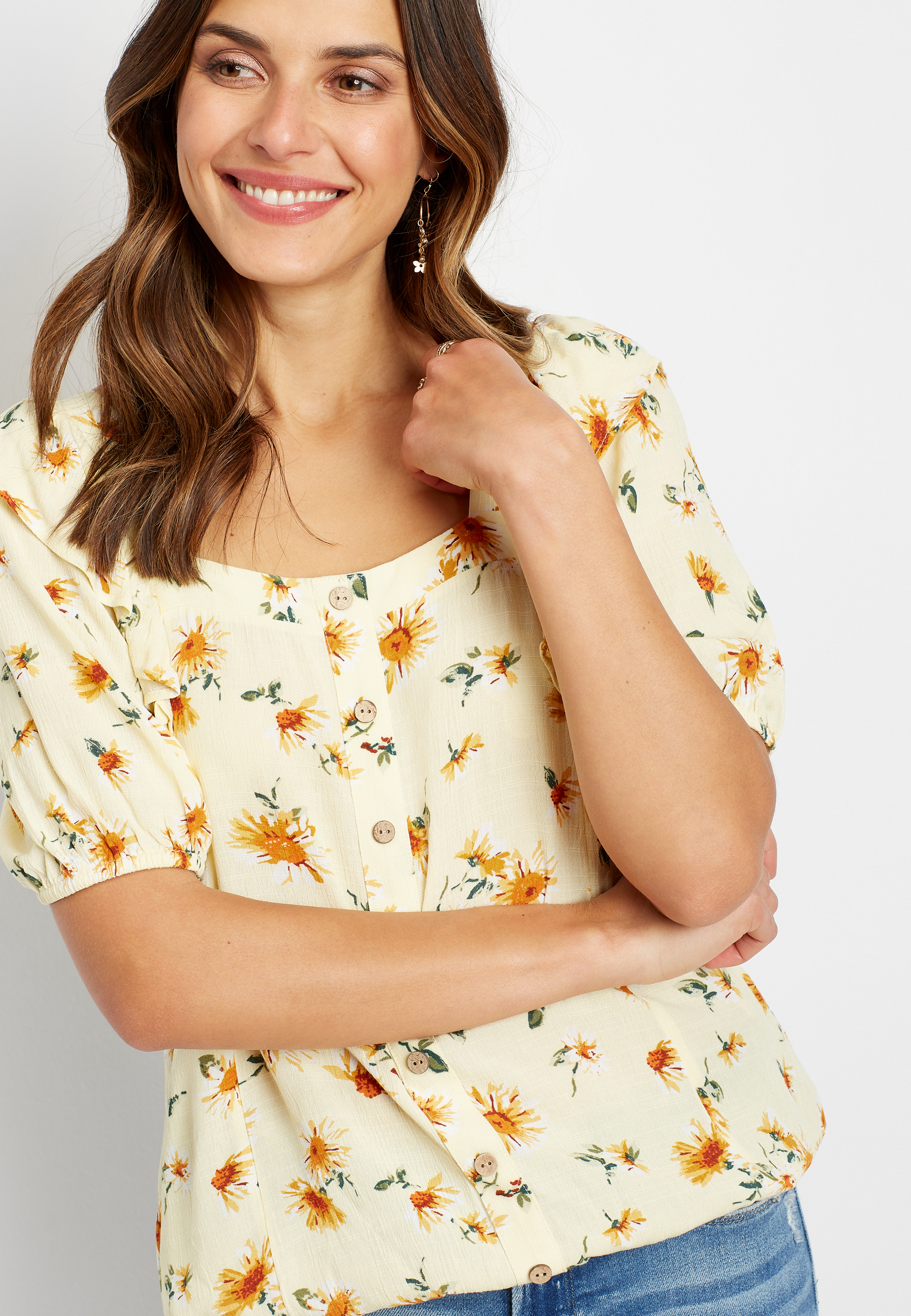 yellow sunflower top