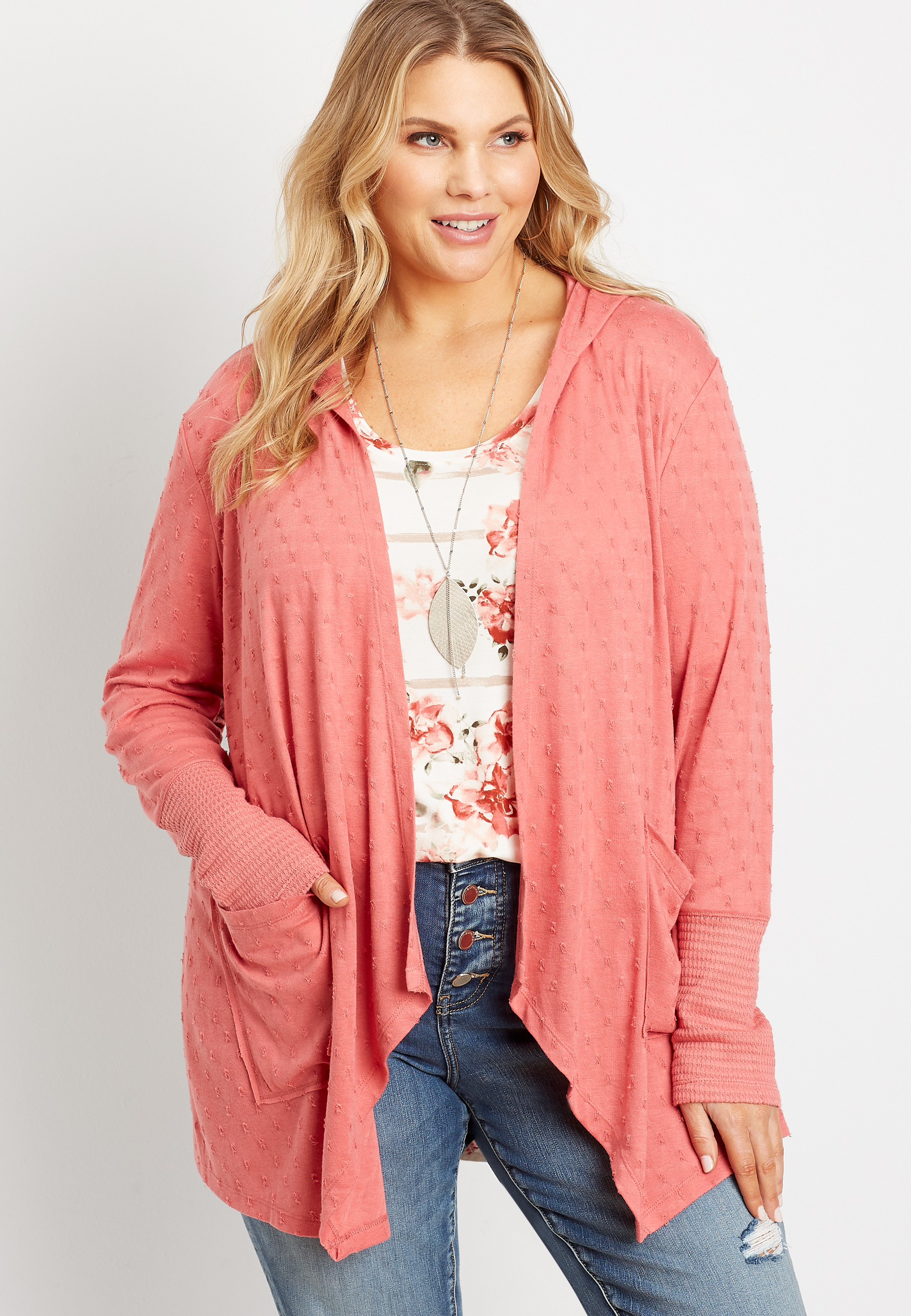 Plus Size Coral Cardigan | maurices